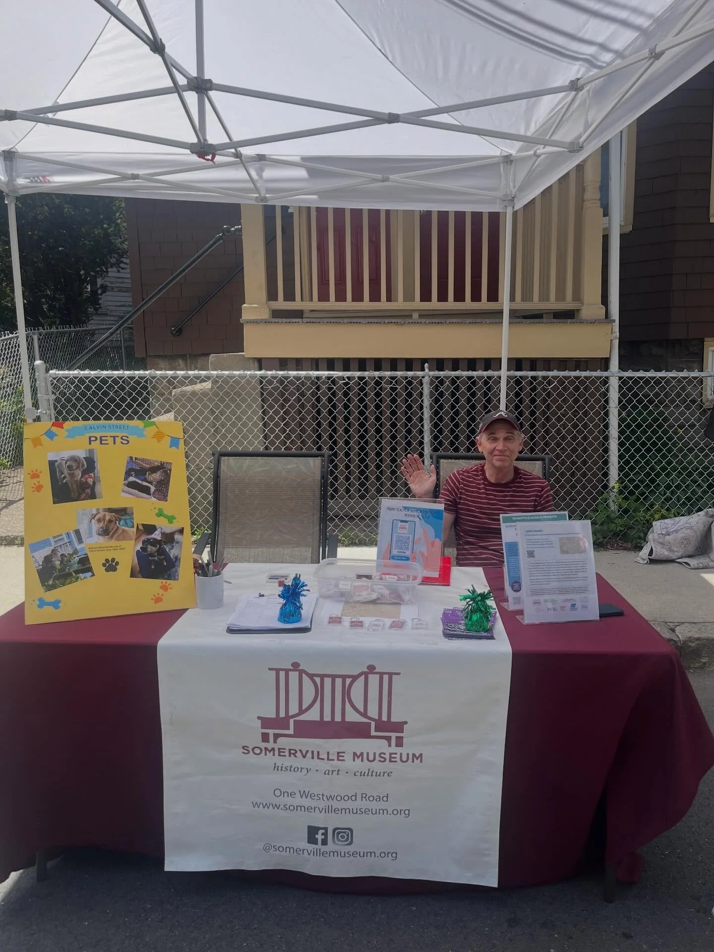 Somerville Museum is at the Calvin Street Block Party with some fun local history! Come say hi! #blockparty