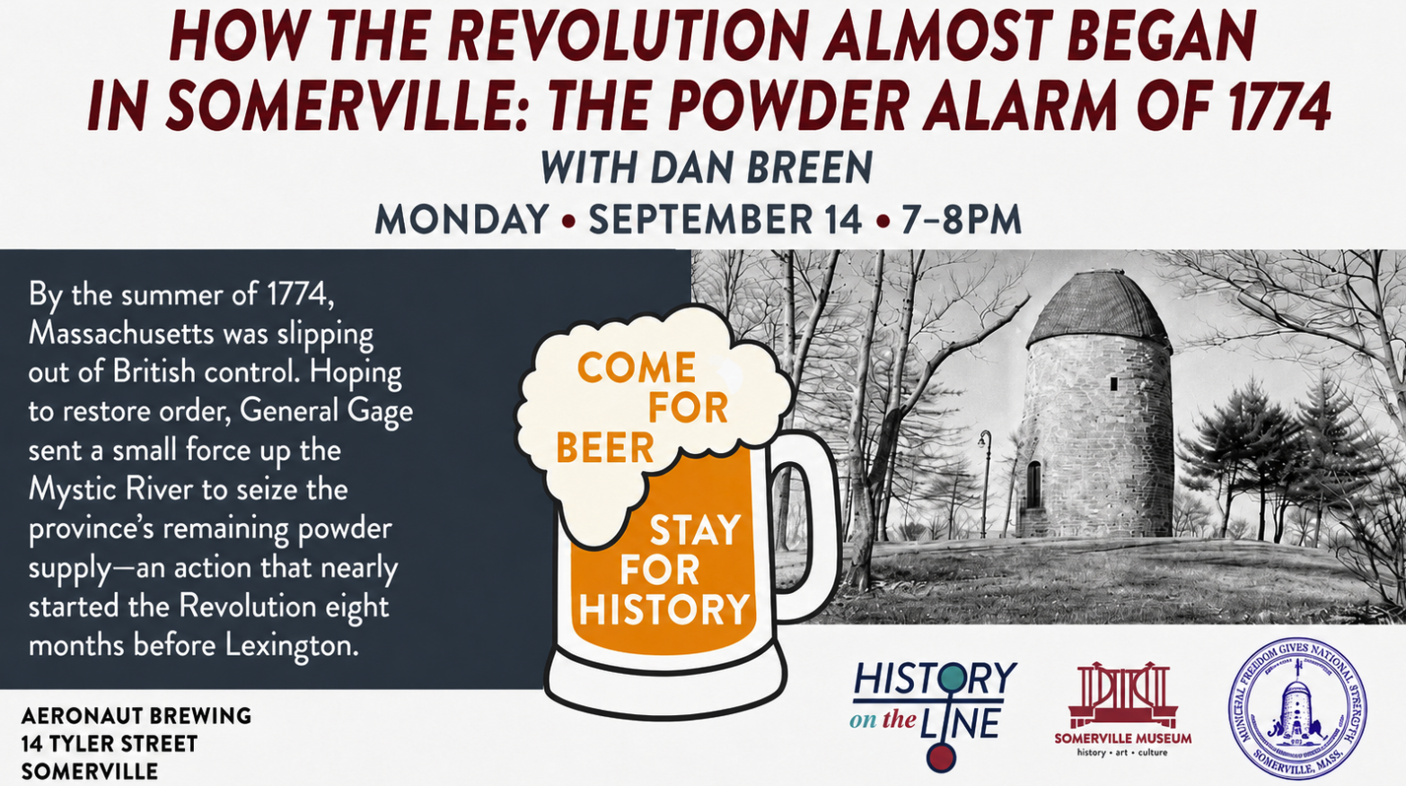 Tavern Talk : HOW THE REVOLUTION ALMOST BEGAN IN SOMERVILLE: THE POWDER ALARM 1774