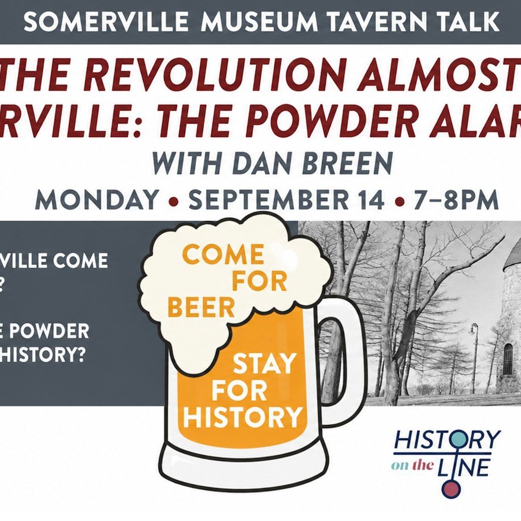 HAPPY MONDAY! and welcome to our first Tavern Talk of the season 7pm at Aeronaut Brewing.  Raise your glass to the Old Powder House, the oldest stone building in Massachusetts, and hear Dan Breen give a riveting account of what happened there in 1774