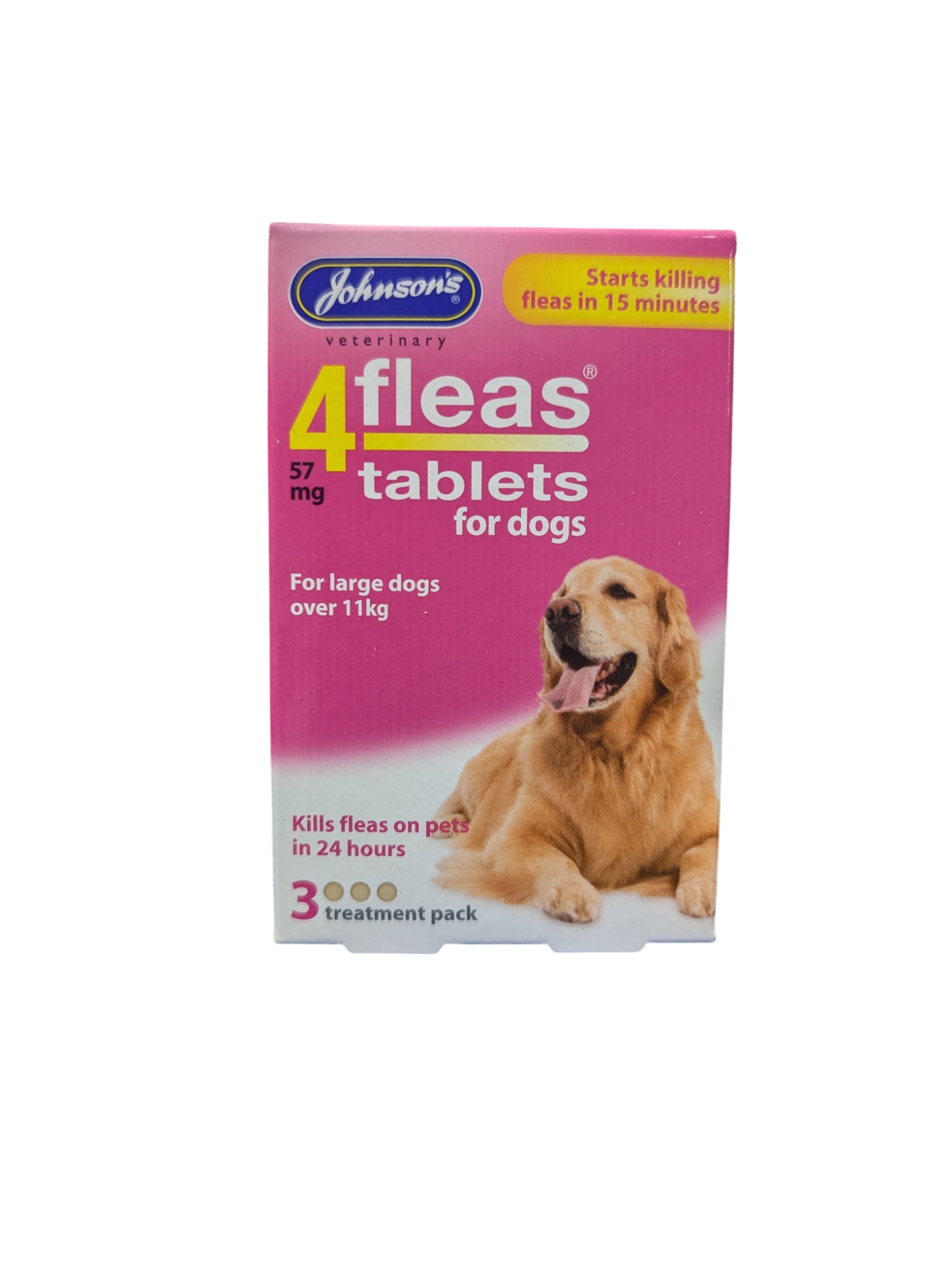 Johnsons 4 Fleas Tablets for Large Dogs Over 11kg