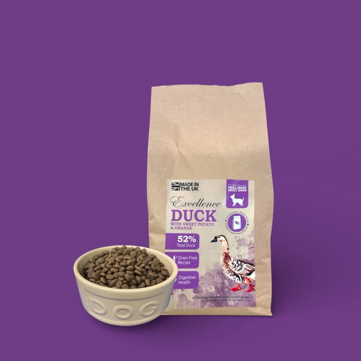 Duck Dog Food for Small Breeds | Hypoallergenic & Natural