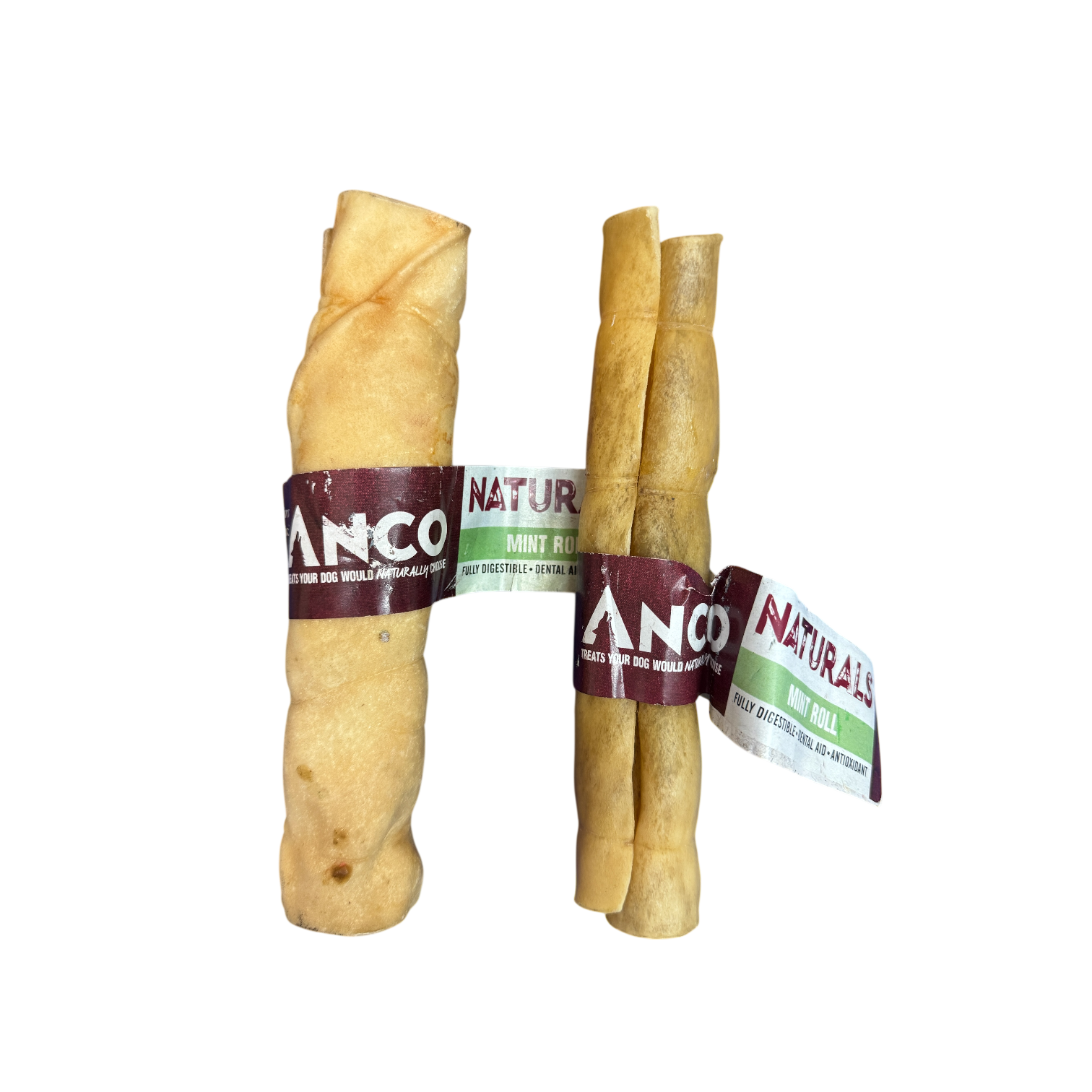 Natural beef roll with a hint of mint for dogs and puppies