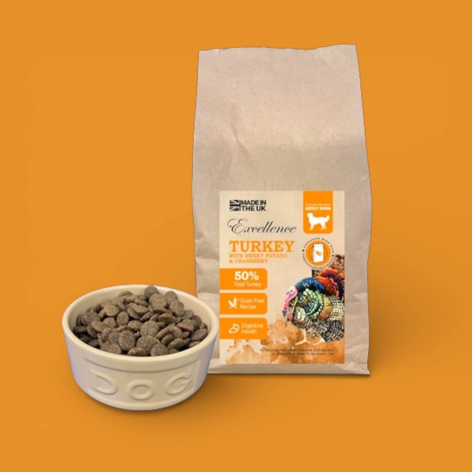 Premium Turkey Dog Kibble | Natural & Grain Free UK