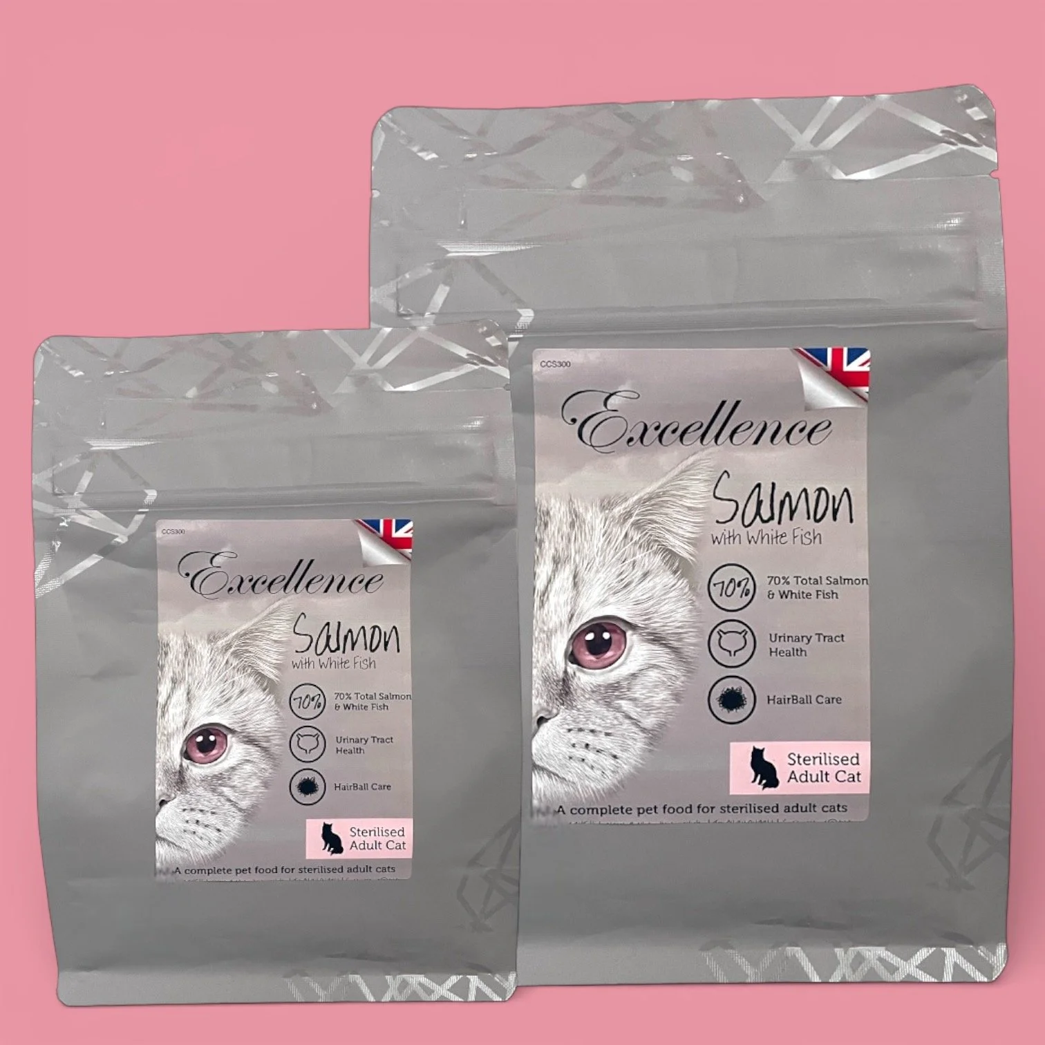 Grain Free Indoor Cat Kibble | 70% Fish with Hairball Control