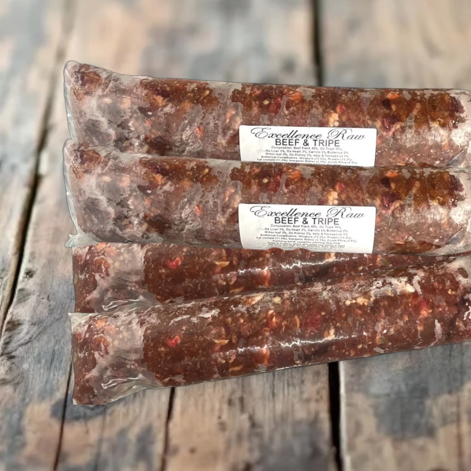 Beef and tripe raw food for dogs