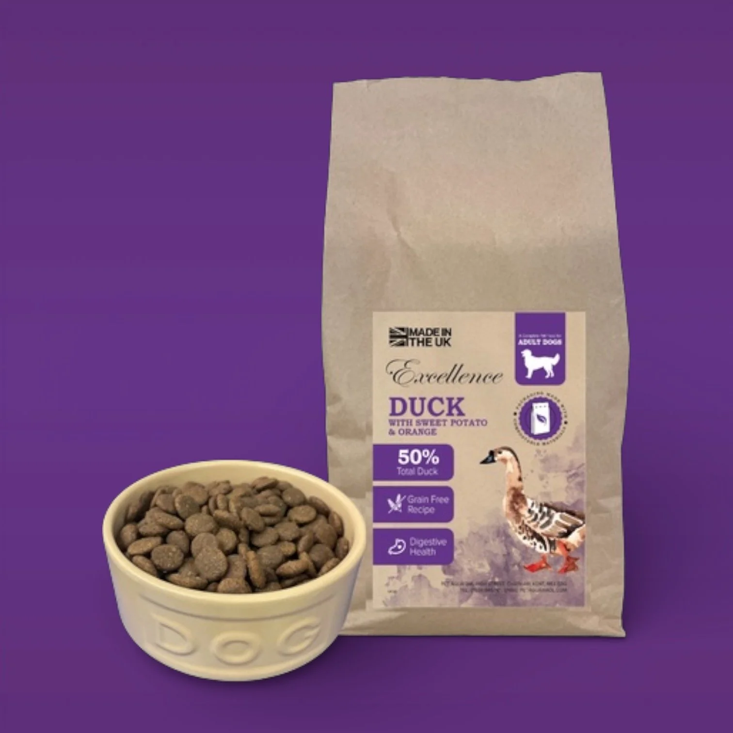 Premium Duck Dog Kibble | Natural & Hypoallergenic UK