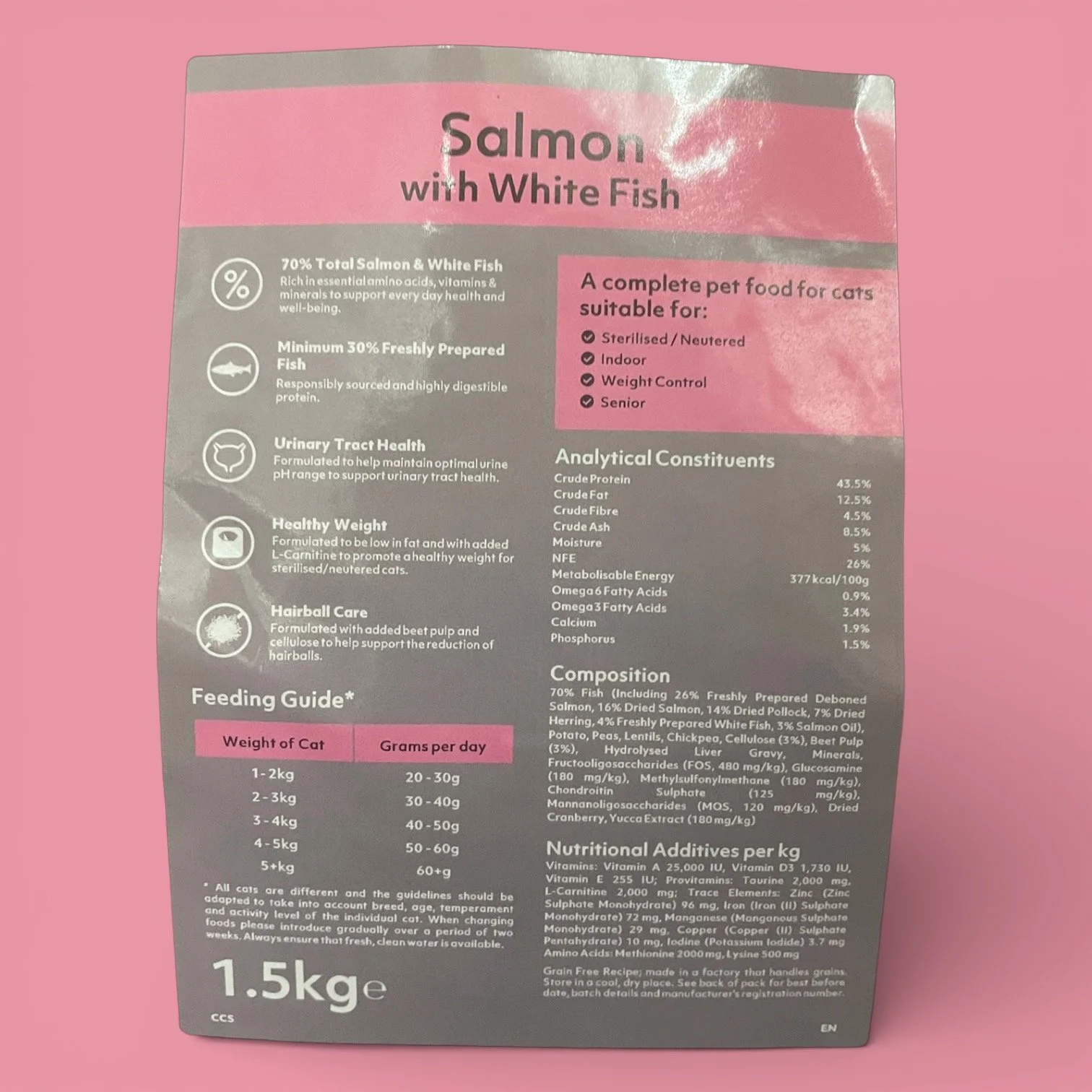 grain free cat food 70% chicken, tuna and salmon