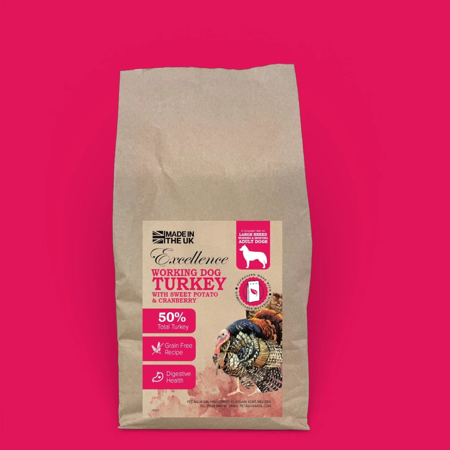 Large Breed Turkey Dog Kibble | Grain Free & Natural UK