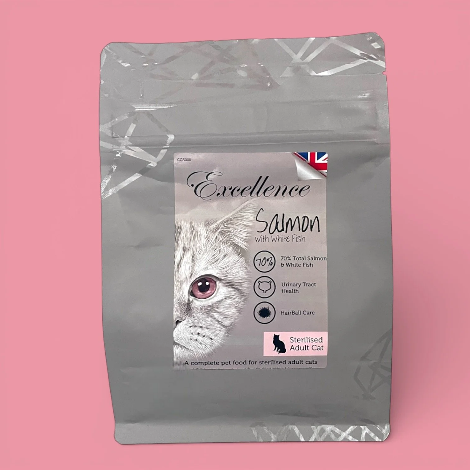 Grain Free Indoor Cat Kibble | 70% Fish with Hairball Control