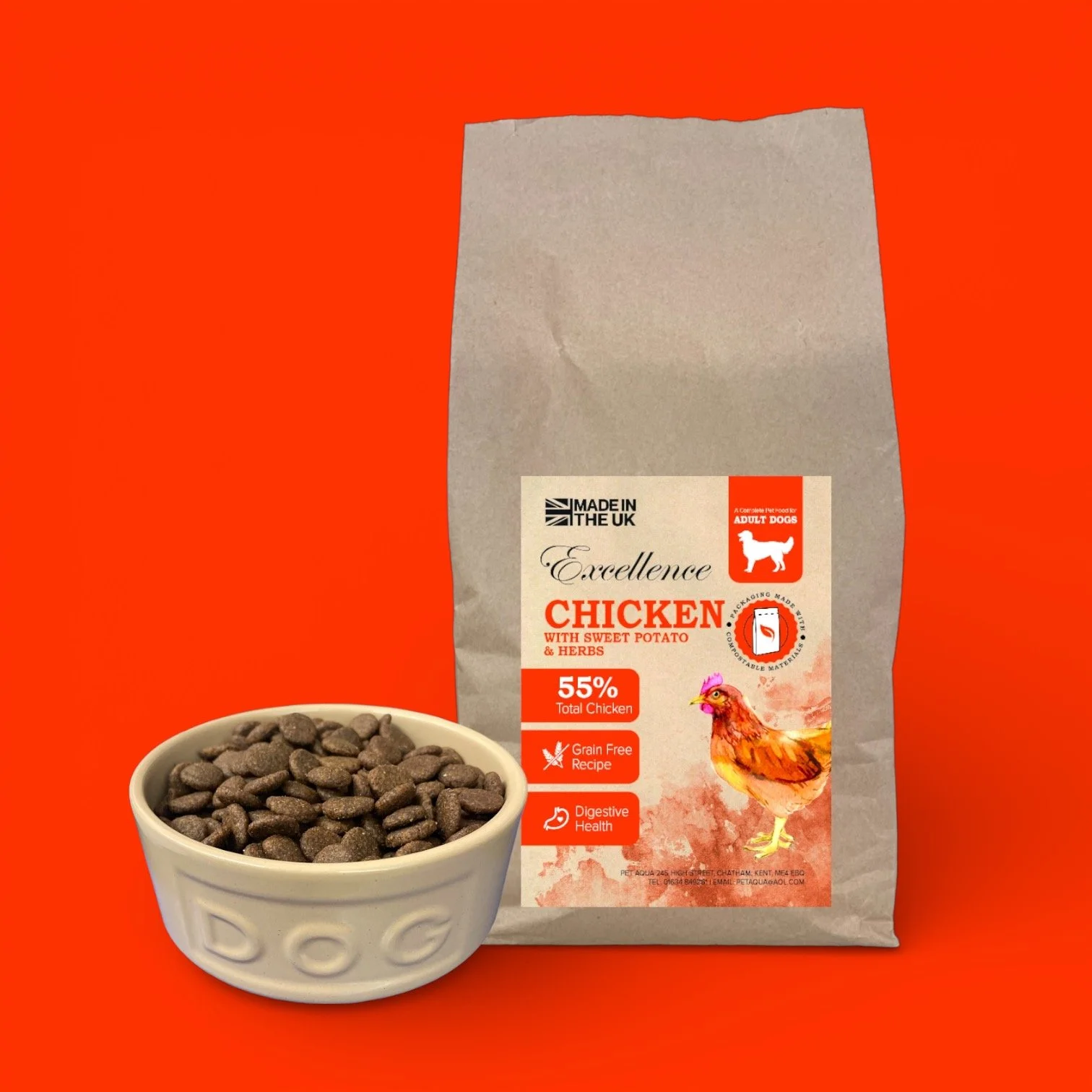 Grain Free Chicken Adult Dog Kibble | Natural & Balanced