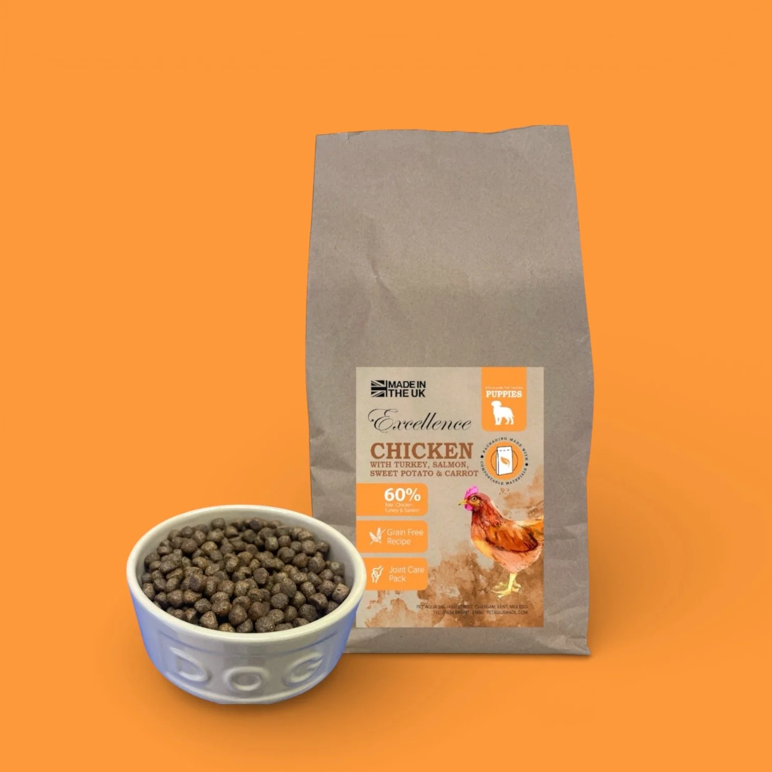 Chicken, Turkey & Salmon Puppy Kibble | Natural & Sensitive