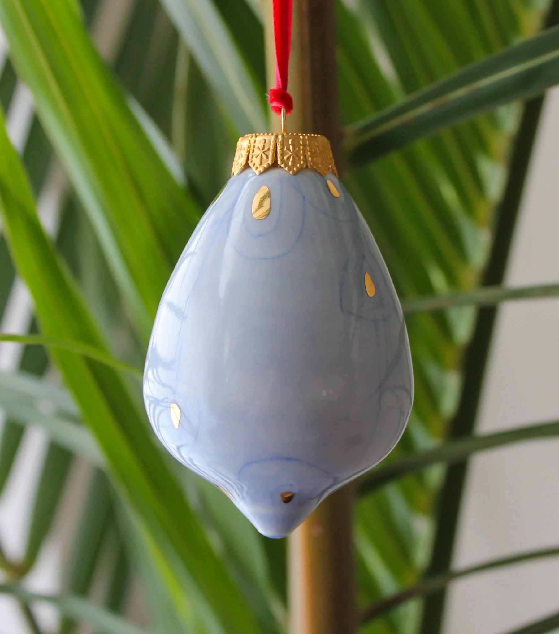 Retro Dark Blue Ornament