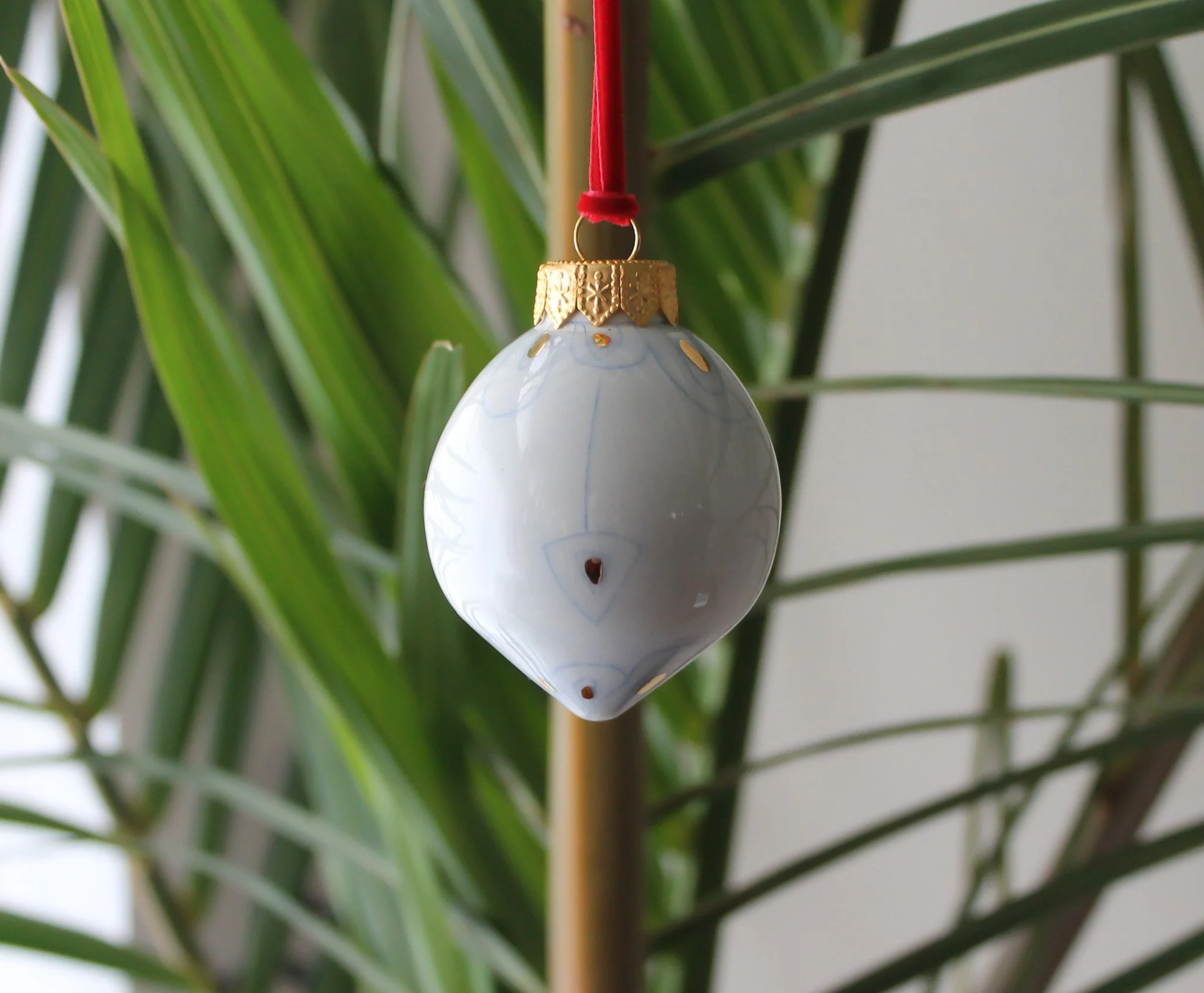 Retro Light Blue Ornament