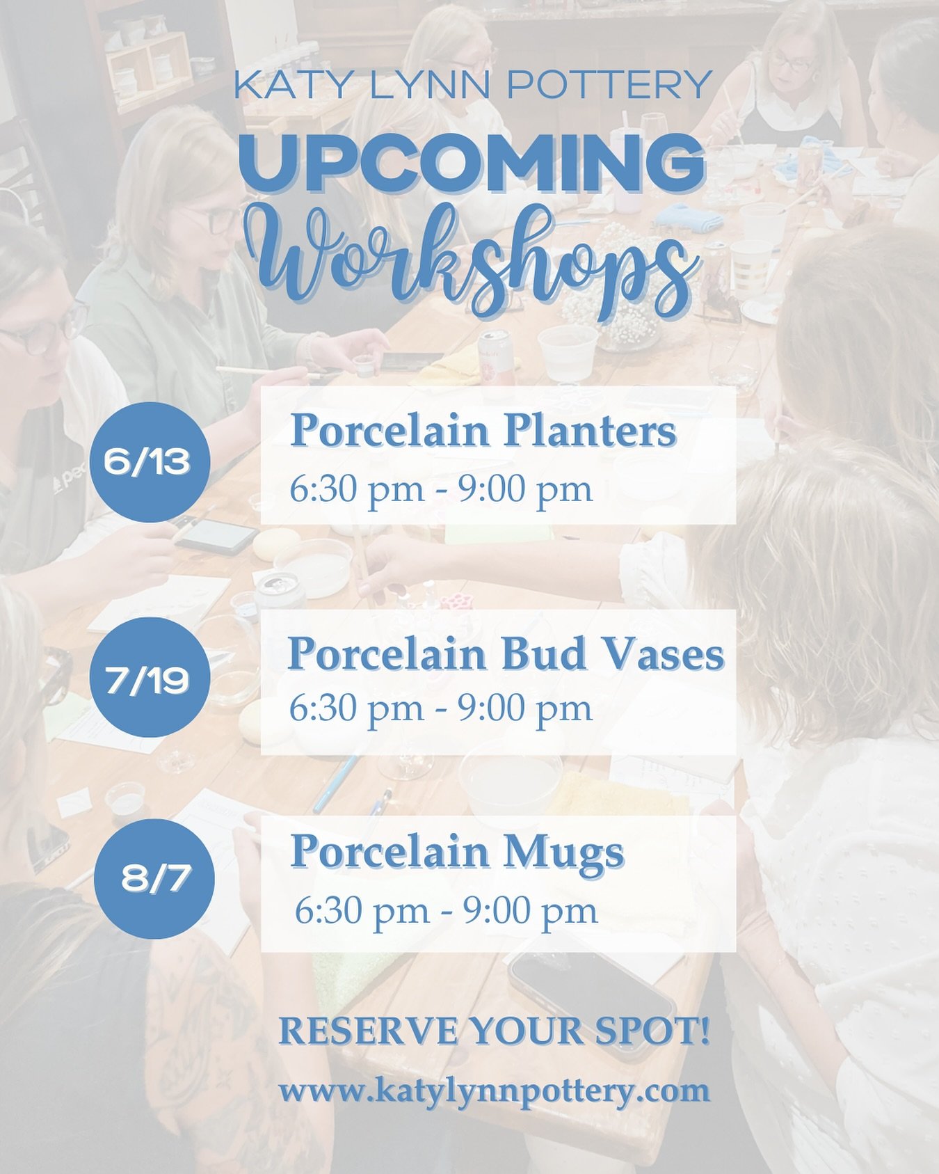Dreaming of a fun, creative summer? Good news—we have one planned for you!
Our adult clay workshops are packed with creativity and perfect for everyone, from beginners to pros. Join us for one (or all!) of these exciting sessions:
🌱 June 13