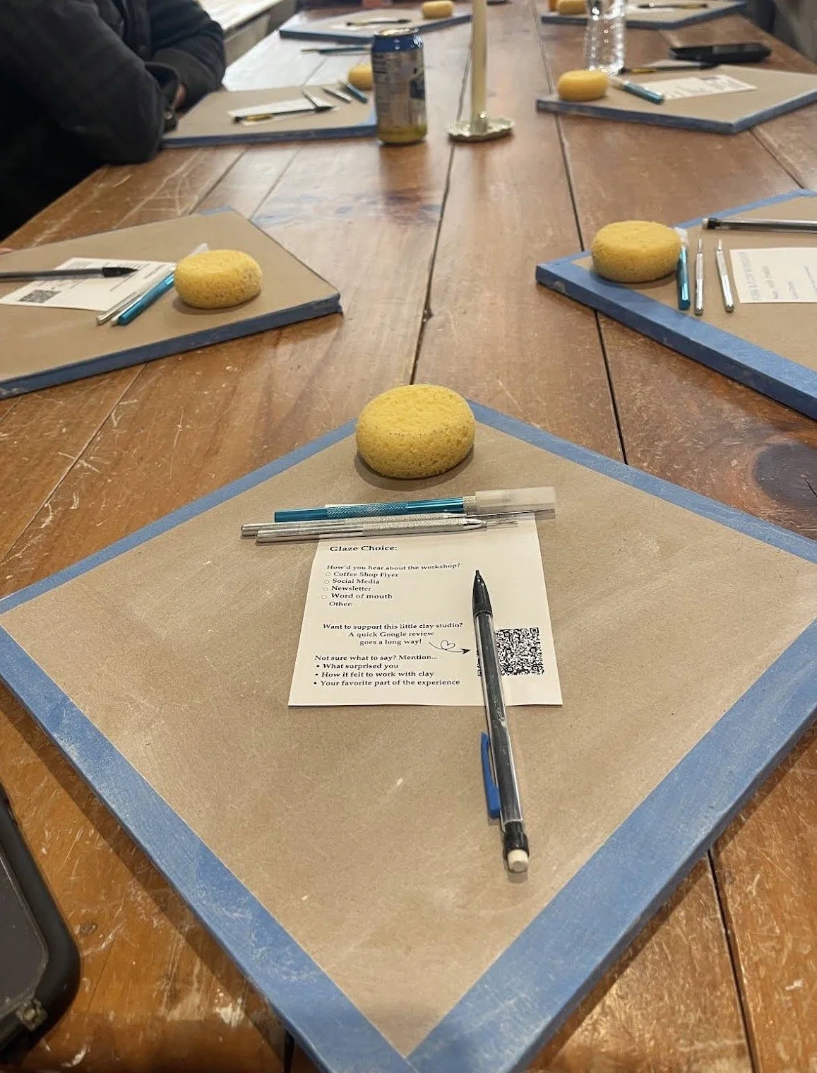 ware boards with tools to create in clay