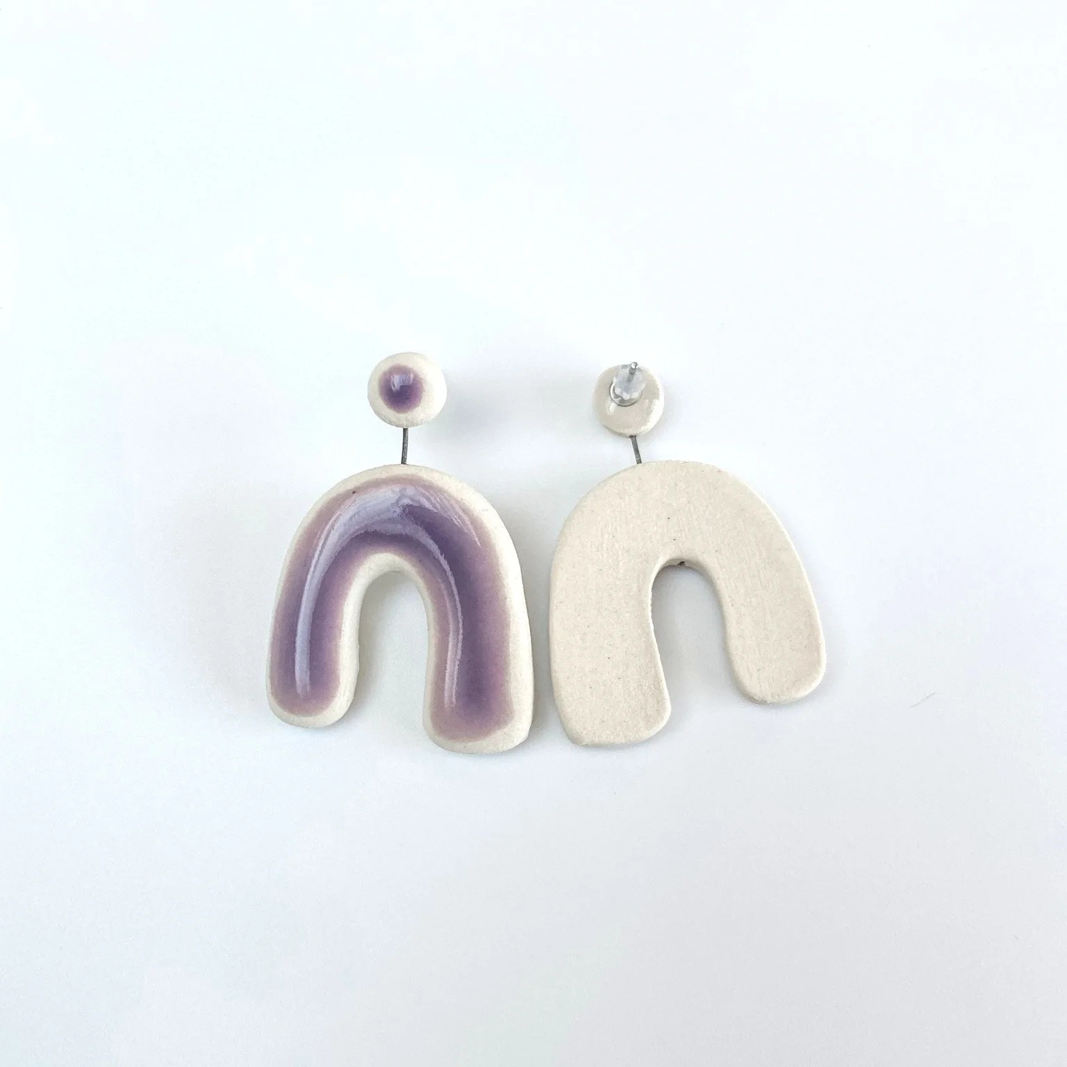 Post rainbow shaped earrings