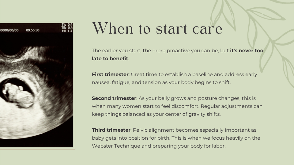 When to start chiropractic care