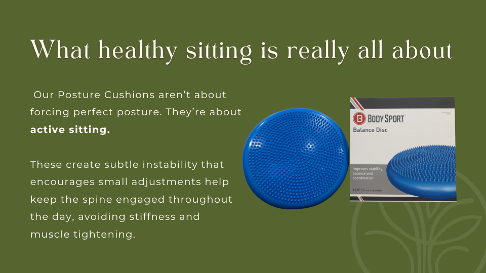 Healthy sitting is really about active sitting graphic