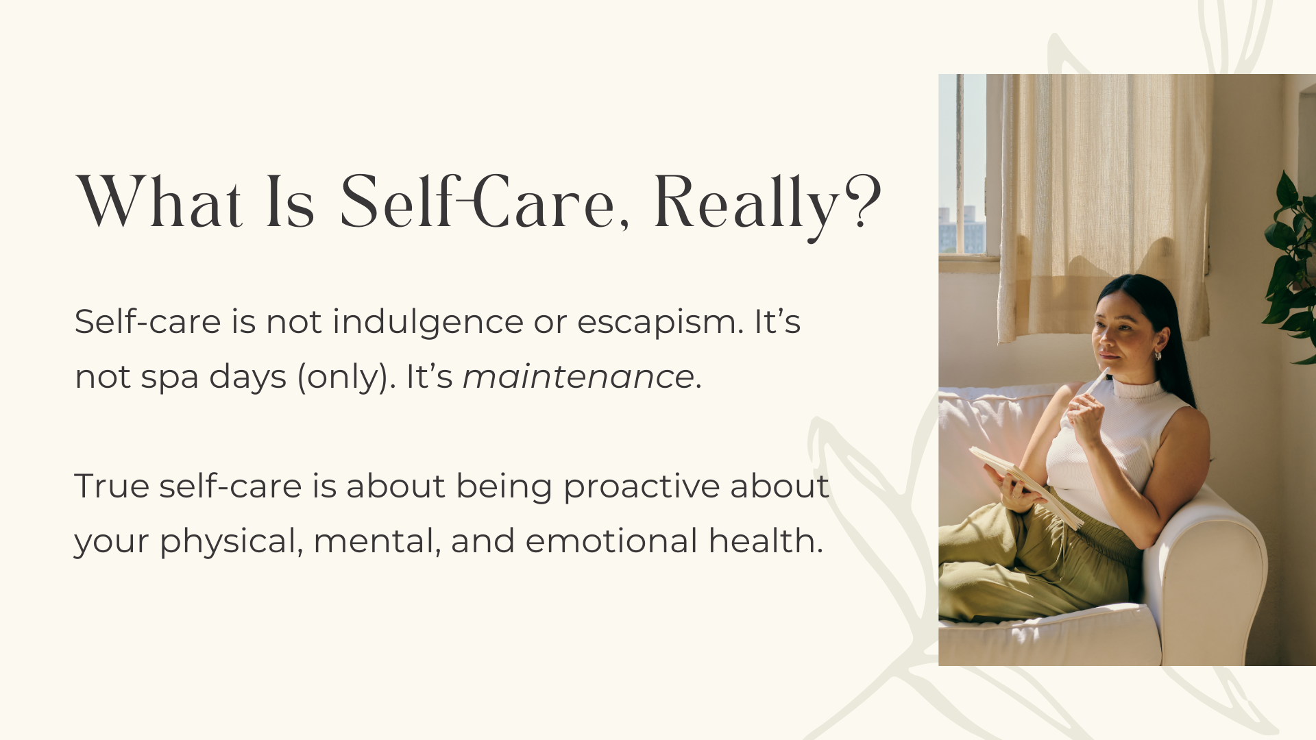 What is self-care, really?