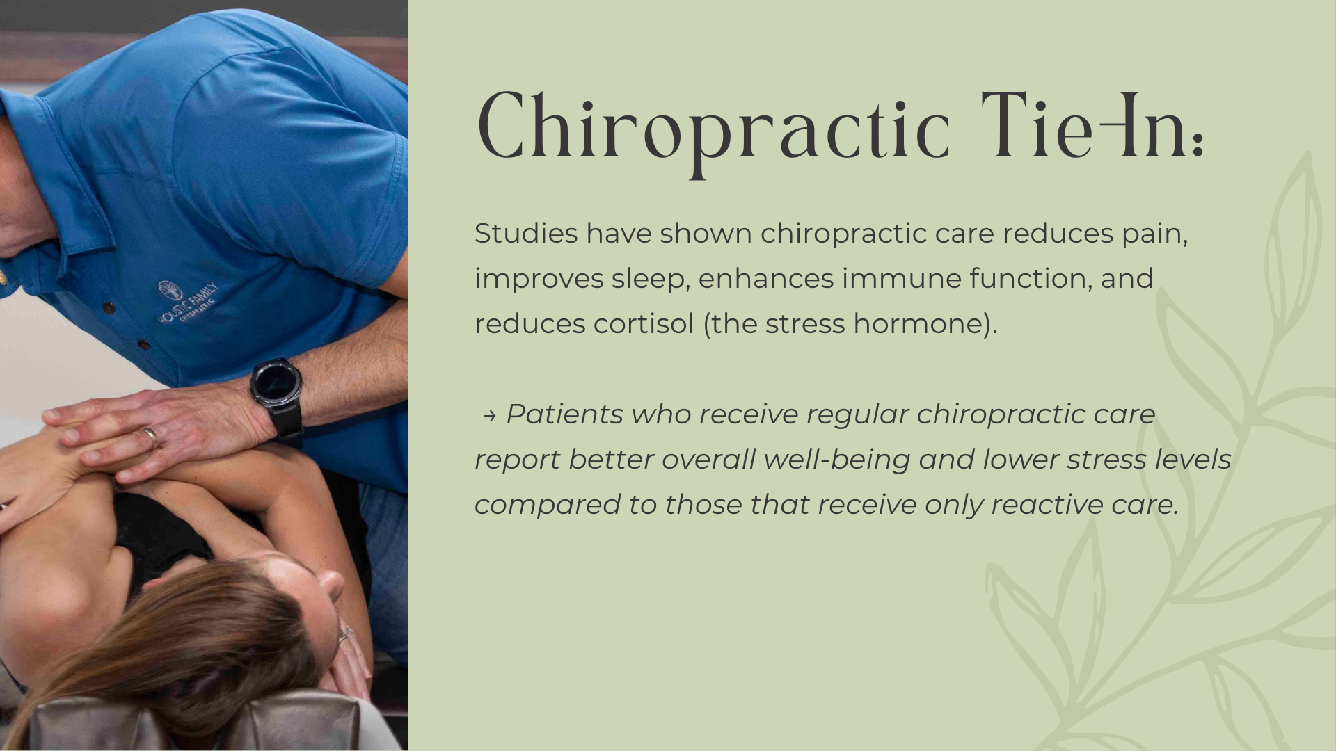Chiropractic Tie-In image explanation
