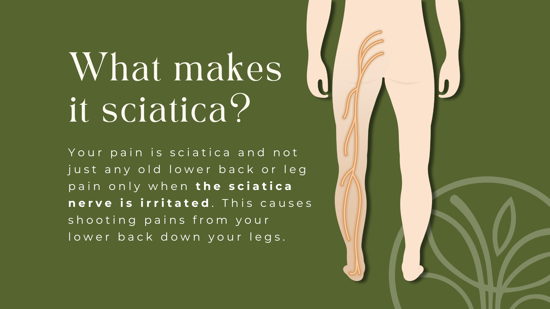 What makes it sciatica? graphic