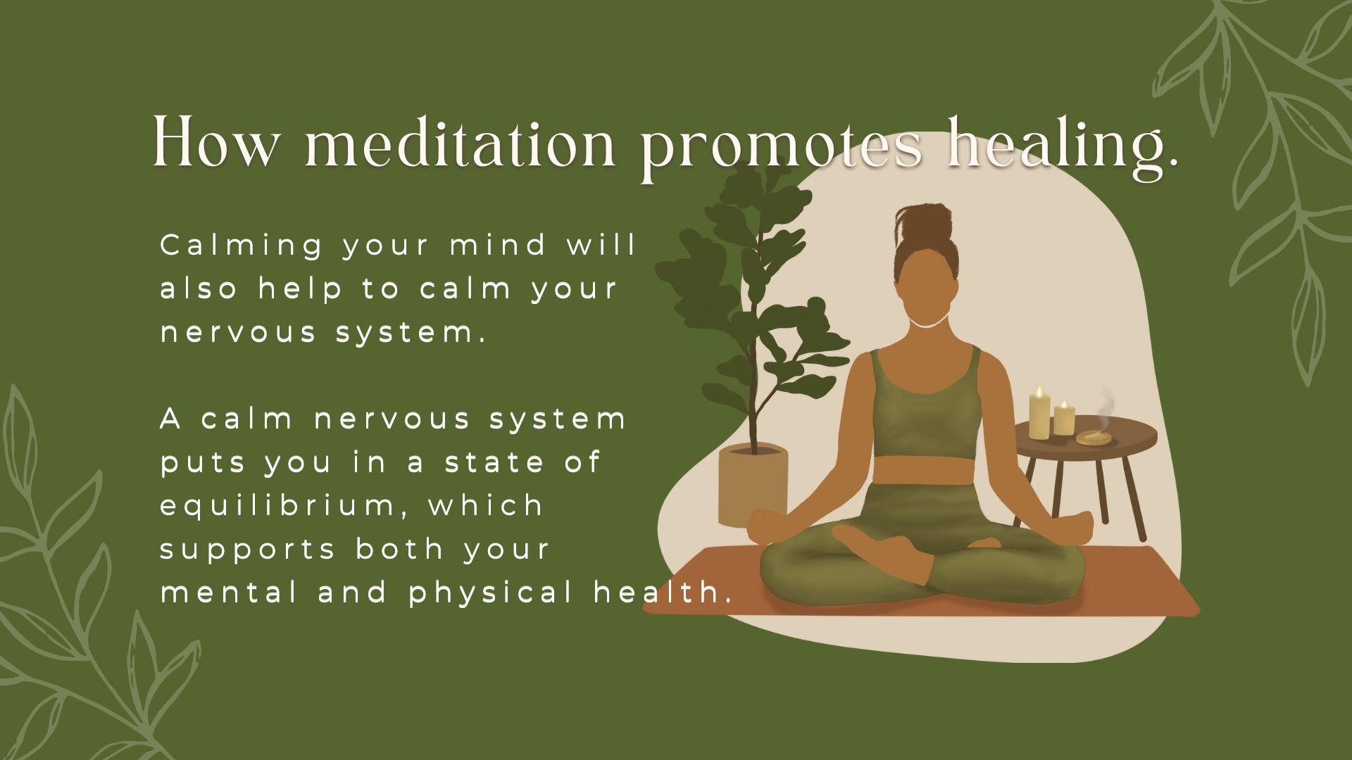 How meditation promotes healing graphic