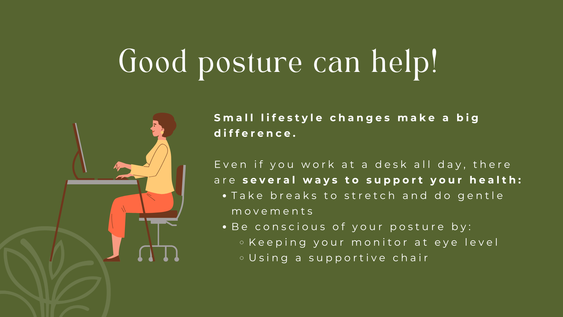 Good posture graphic
