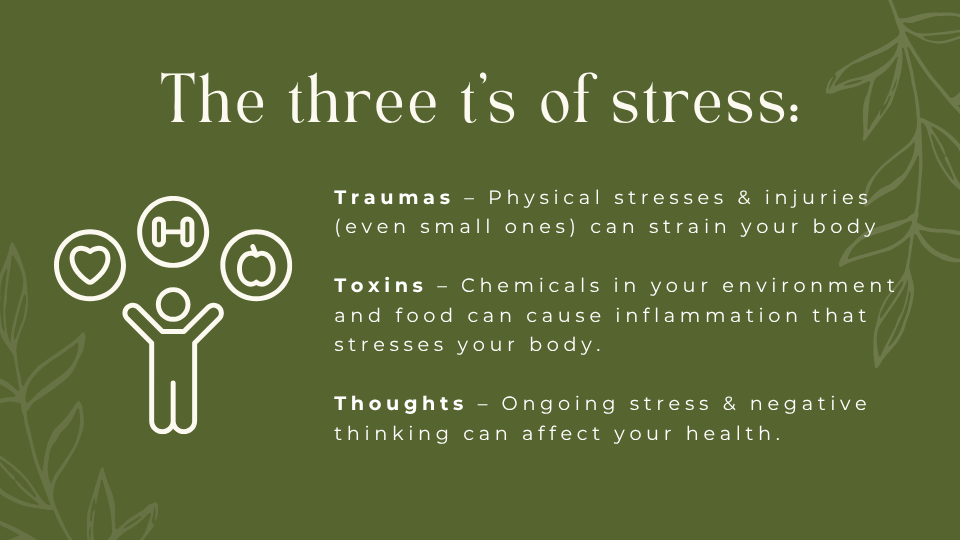 The tree t's of stress explainer