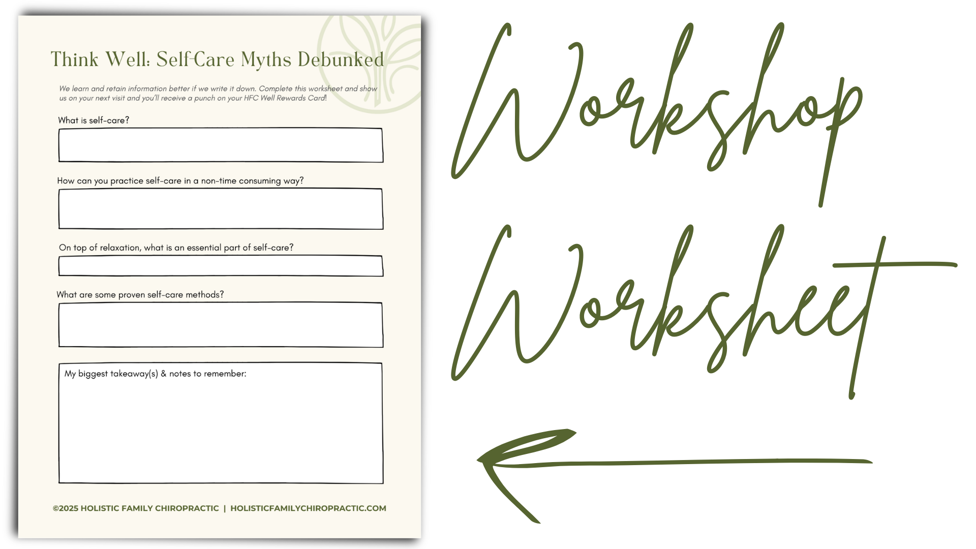 Self-Care Myths Debunked Workshop Worksheet