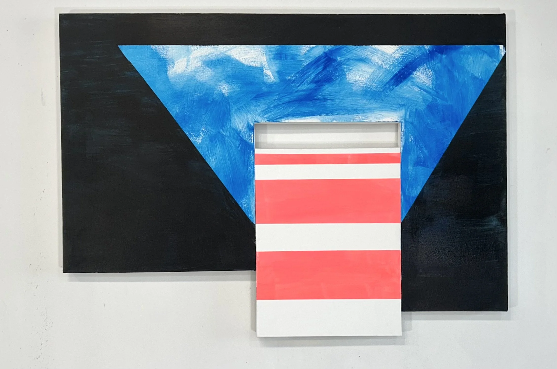 Clenched Caress, Acrylic on Canvas 42 x 30 inches, Second Canvas 18 x 14 inches