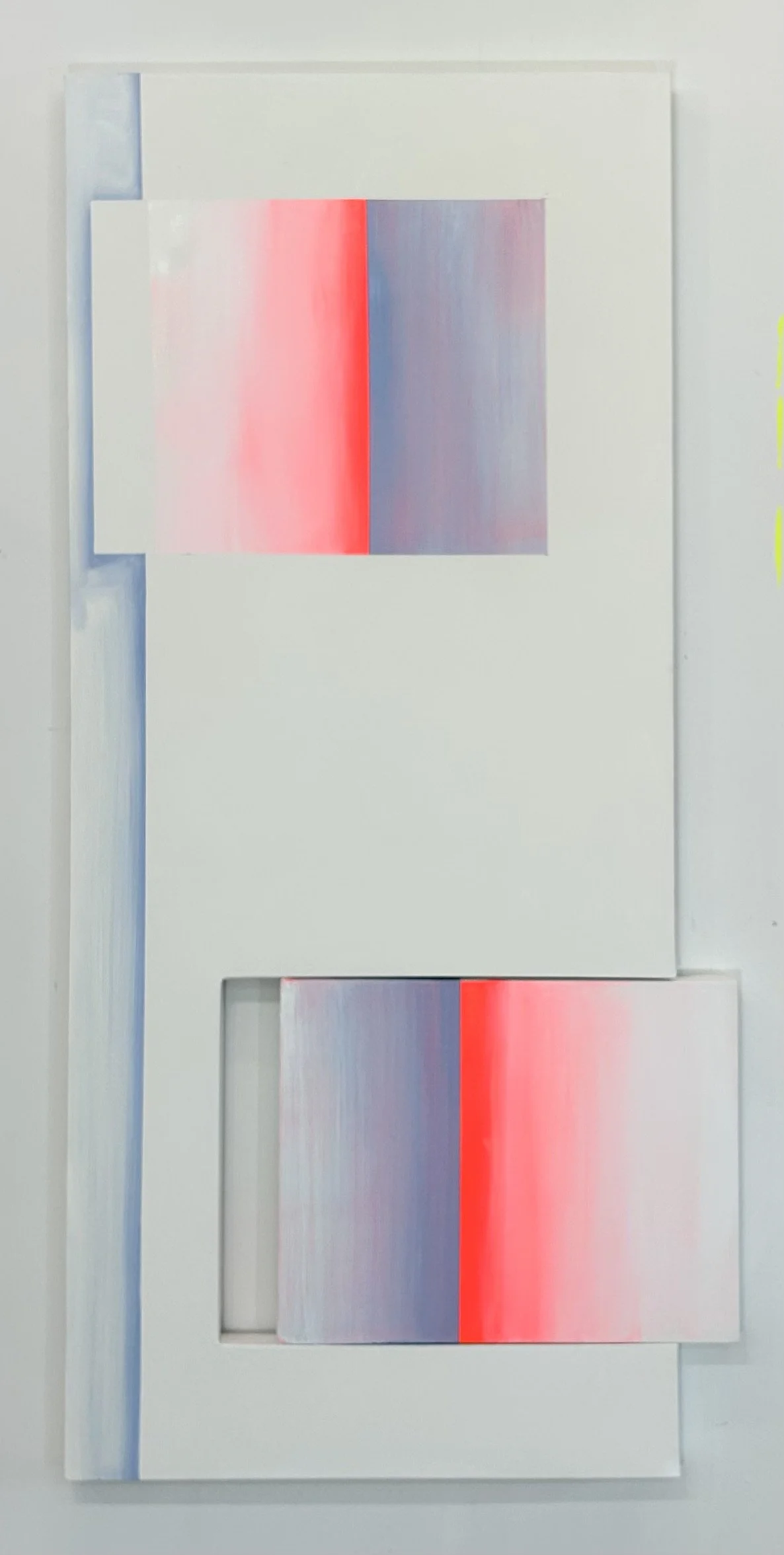 Deck Dock, Acrylic and Oil on Canvas 55 x 24 inches, Second Canvas 14 x 18 inches 