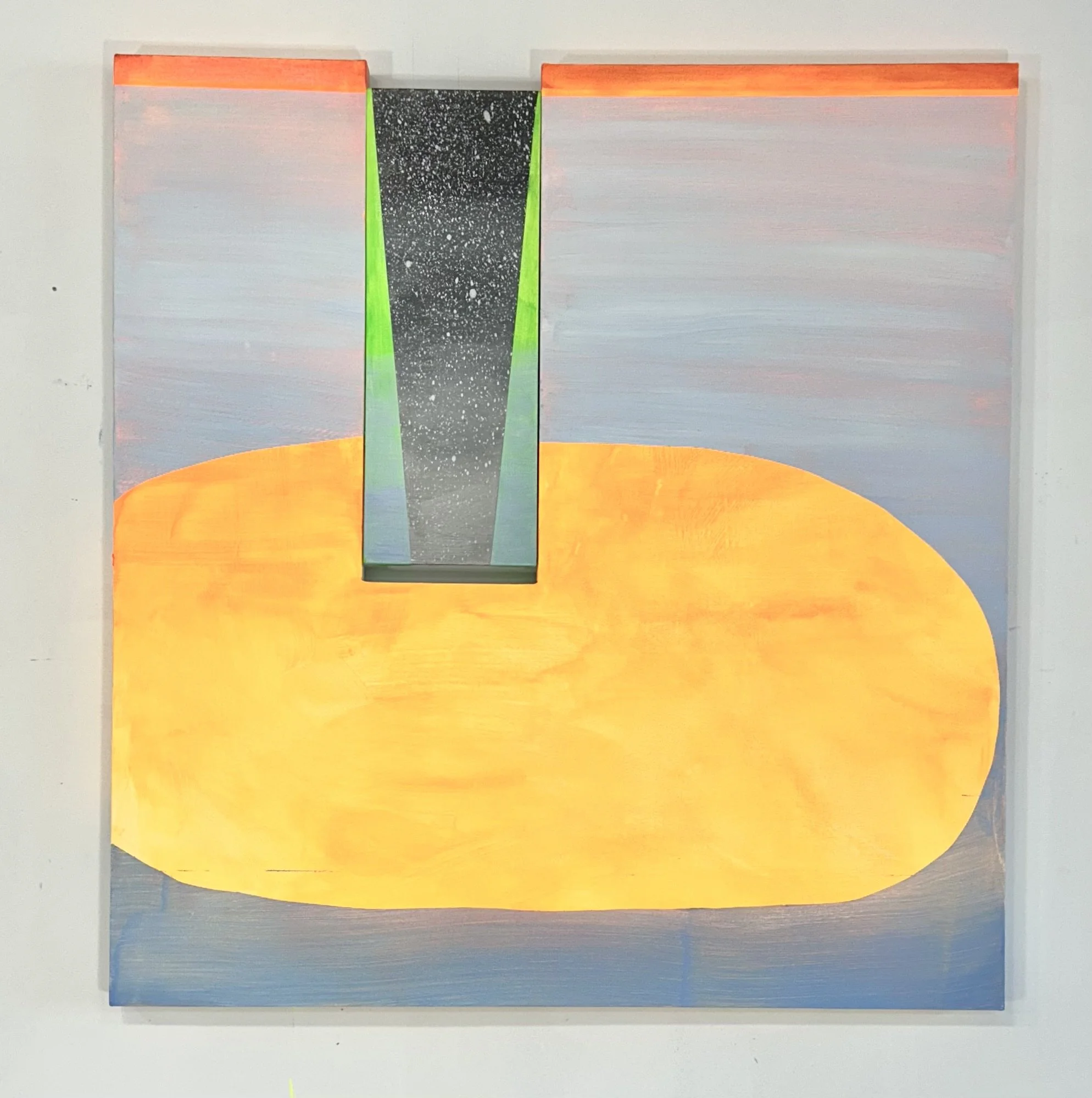 Sinking Feeling, Acrylic and Oil on Canvas 42 x 40 inches, 21 x 8 inches Second Canvas
