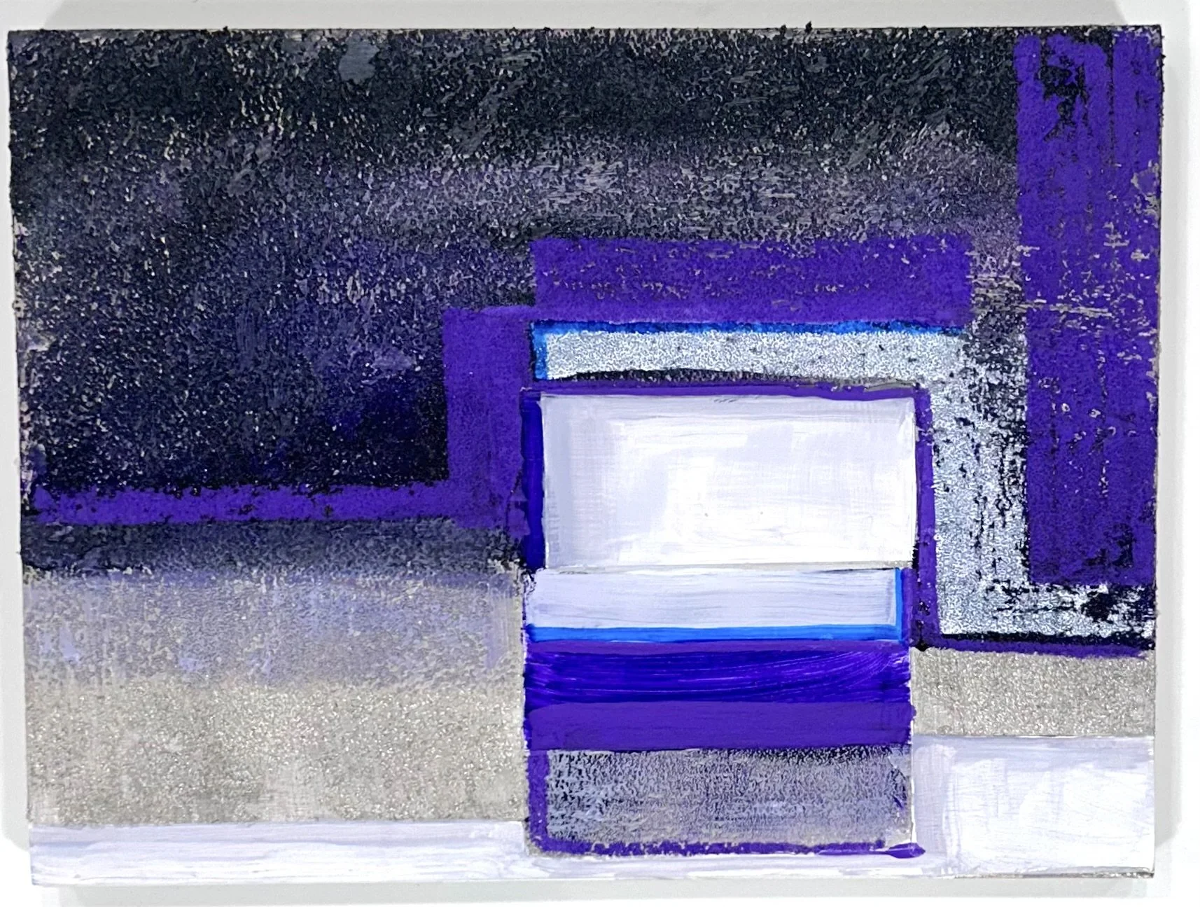 Mundane, Acrylic and Glass Beads on Panel, 9 x 12 inches
