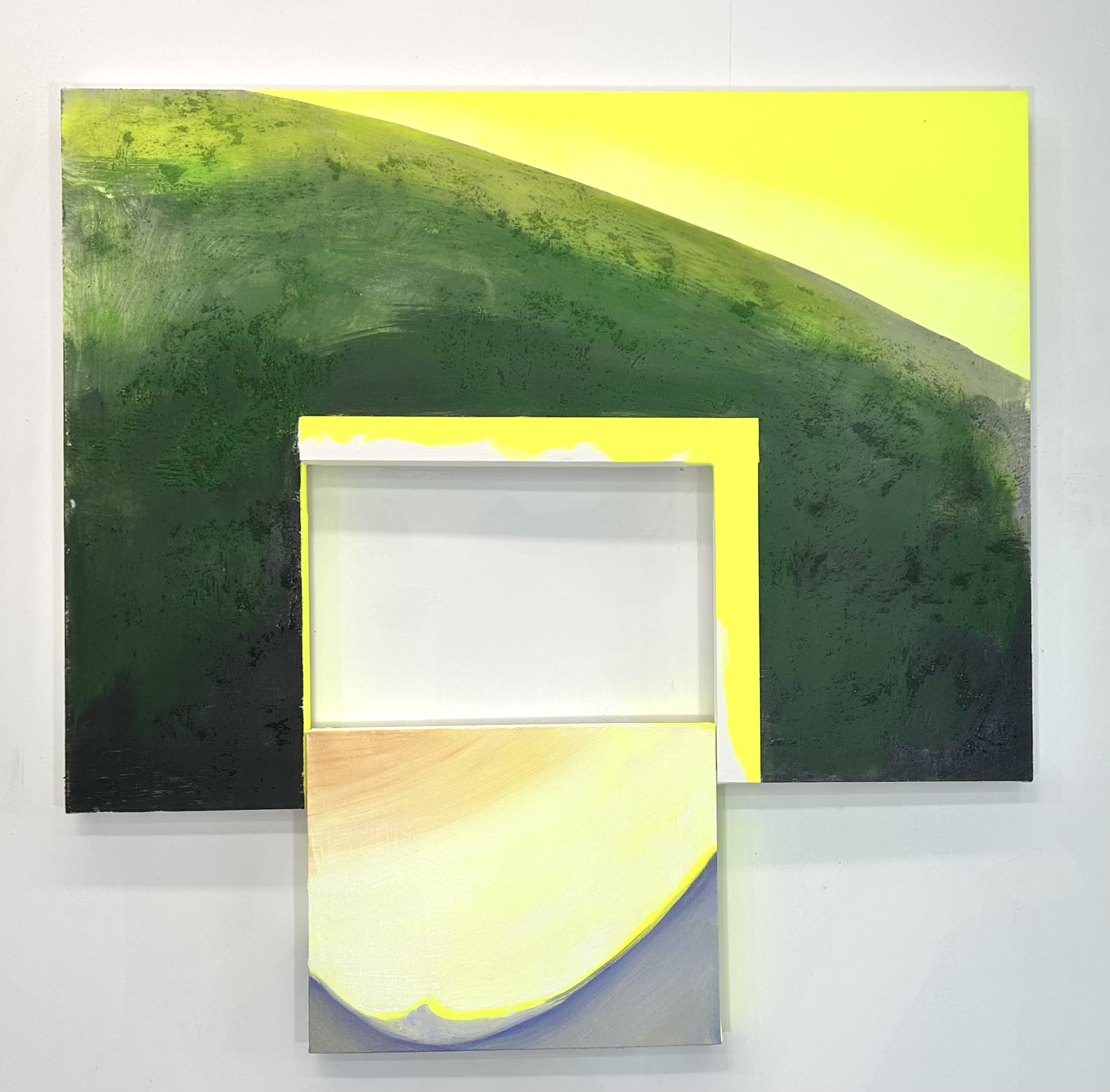 Return. Acrylic and Oil on Canvas 42 x 30 inches, Smaller Canvas 14 x 18 inches