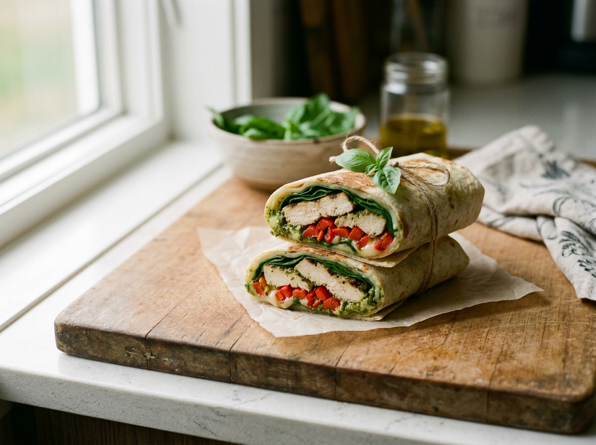 Chicken Pesto Provolone Grilled Wrap | 3 per pack