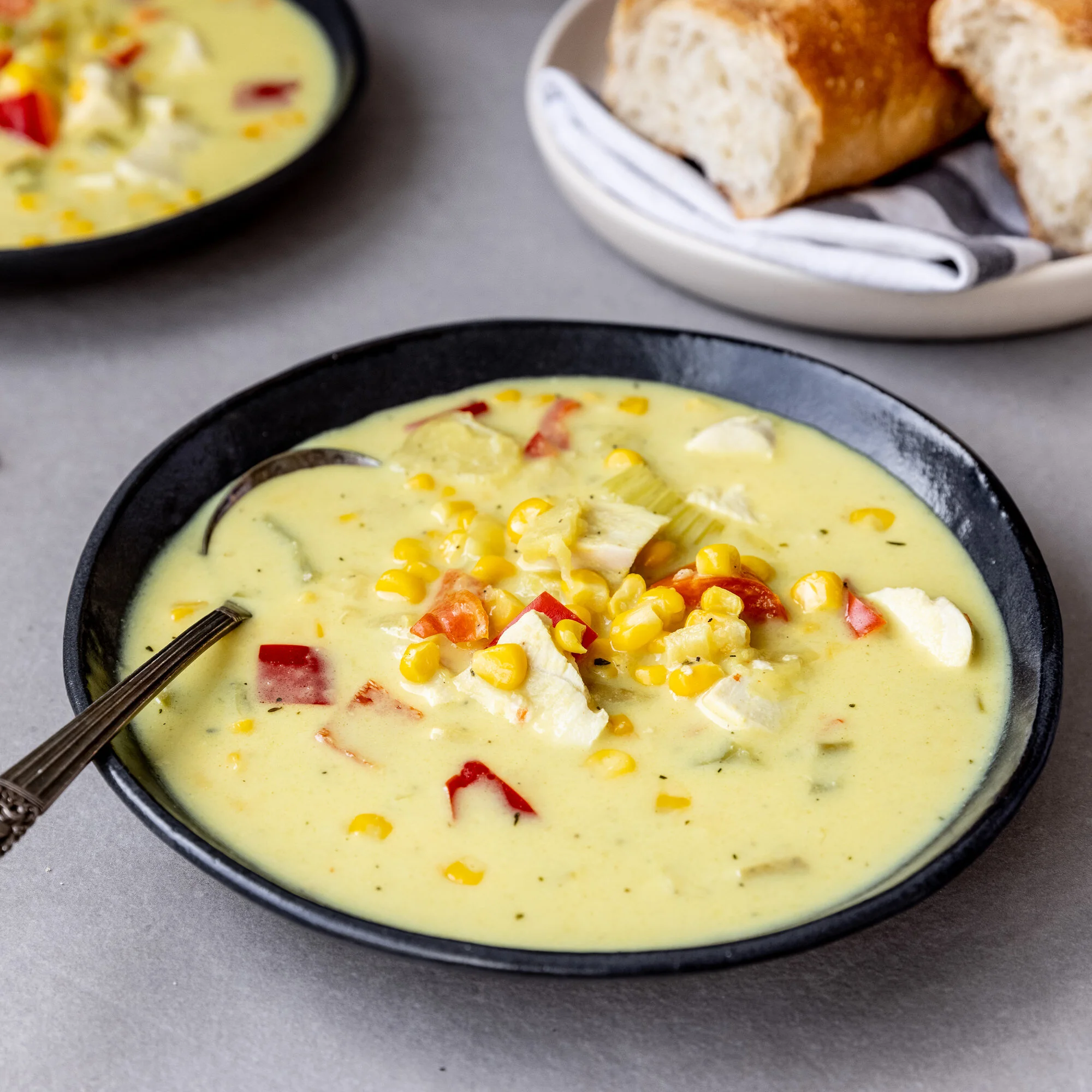 Creamy Chicken, Potato & Corn Chowder | GF | V