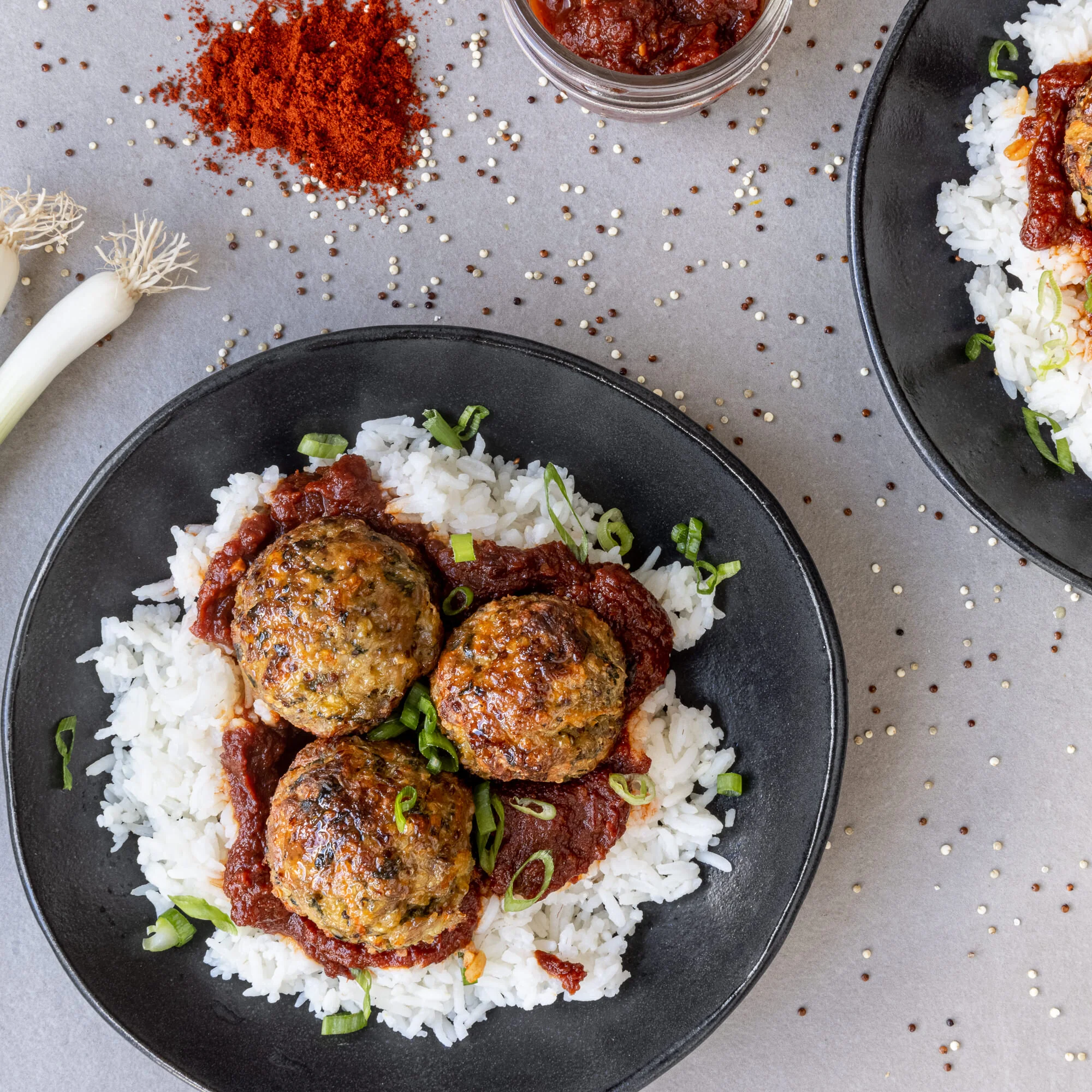 Honey “BBQ” Lentil, Kale & Quinoa Meatballs | GF | V