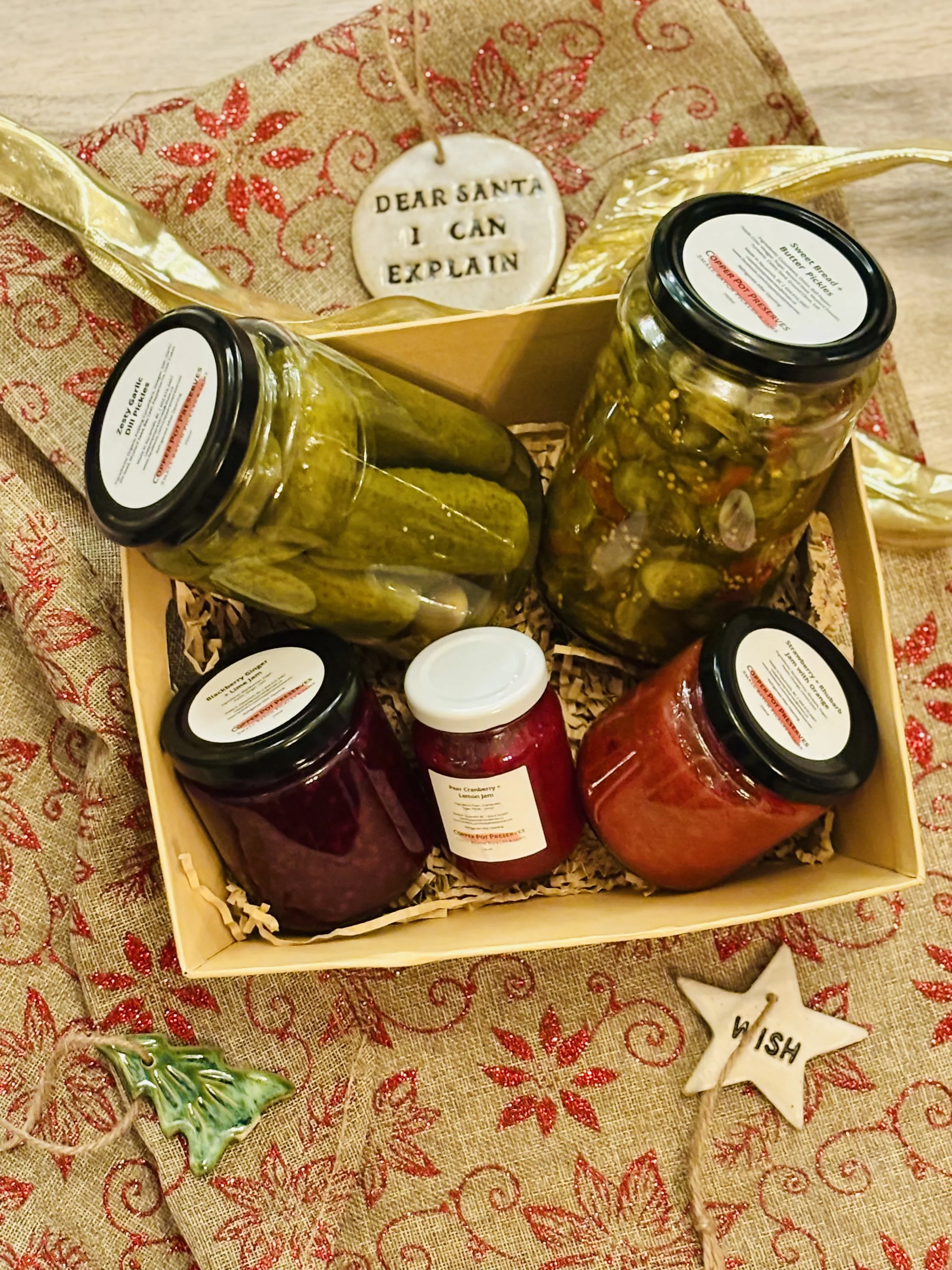 Copper Pot Preserves Gift Basket Large