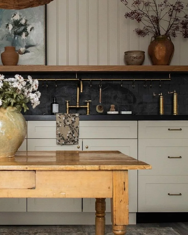 Unlacquered Brass Bridge Faucet_ Ball Center Kitchen Faucet - Etsy (2).jpeg