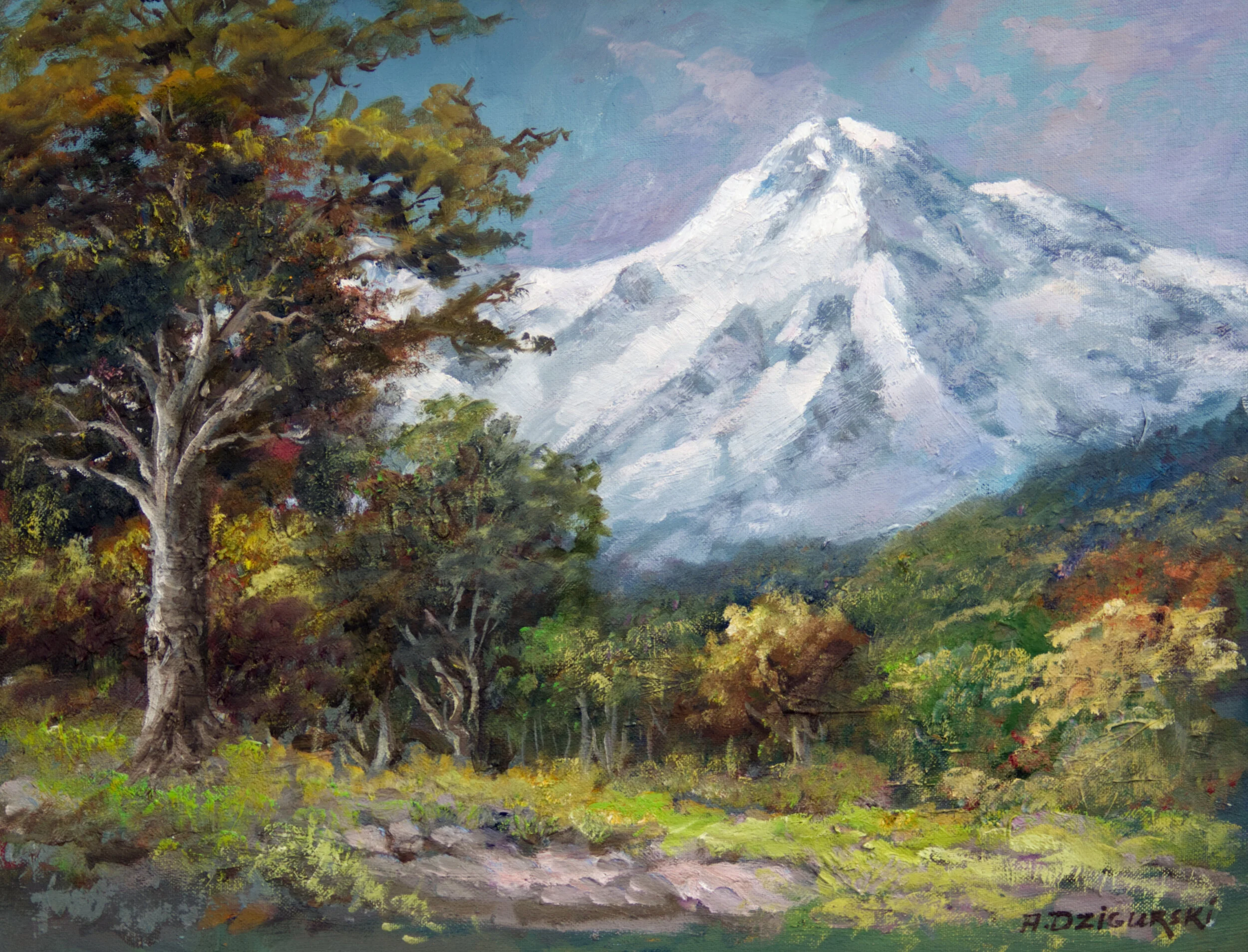 Fine Art Painting by Alexander Dzigurski I, Colorado Landscape ...