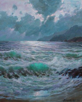 Moonlight Surf 
Alex Dzigurski II
30x24 
Viewable Classic Art Gallery
Carmel, California