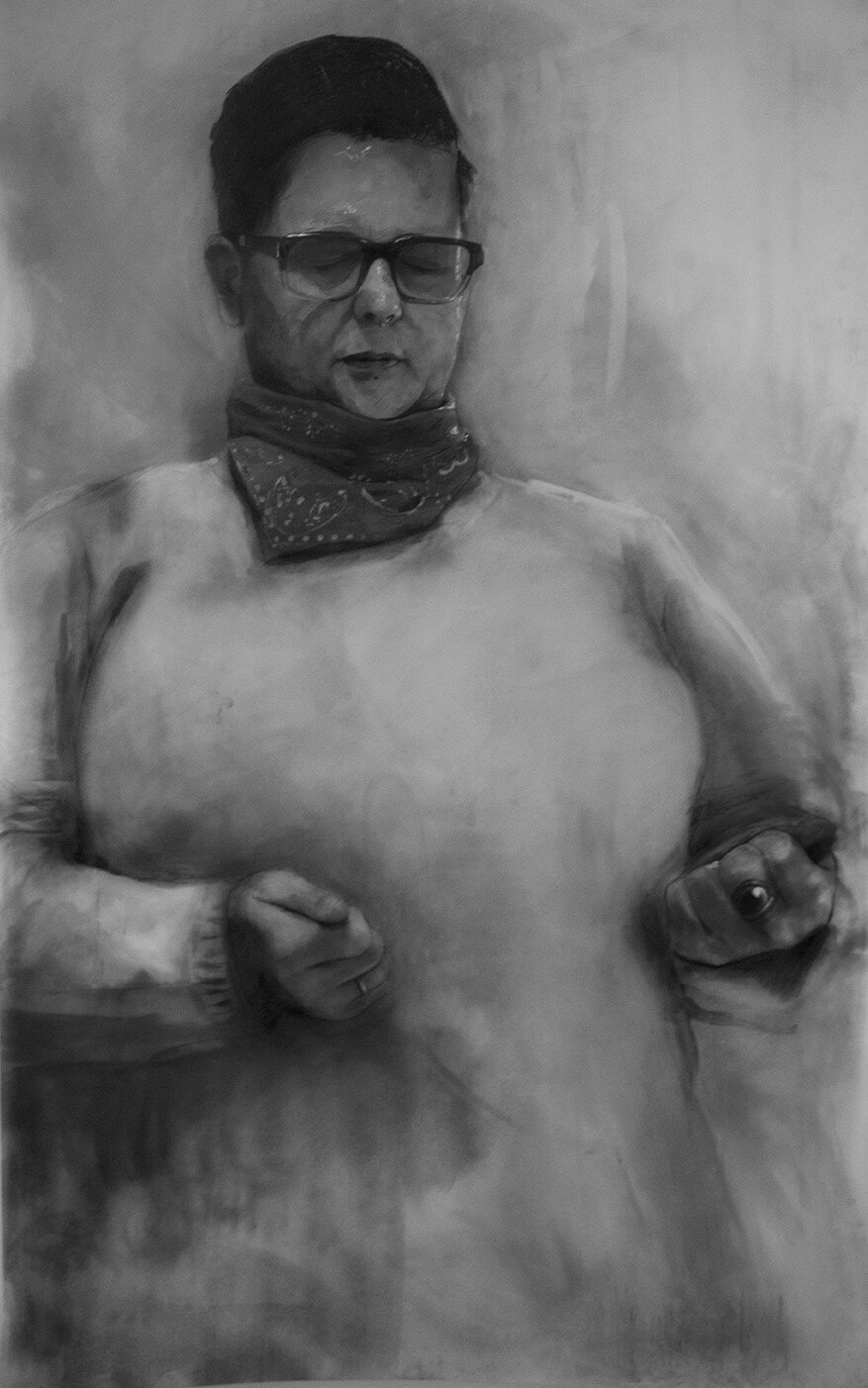 Sessah (Hands of the Artist)
65x40 Graphite and Charcoal on Mylar