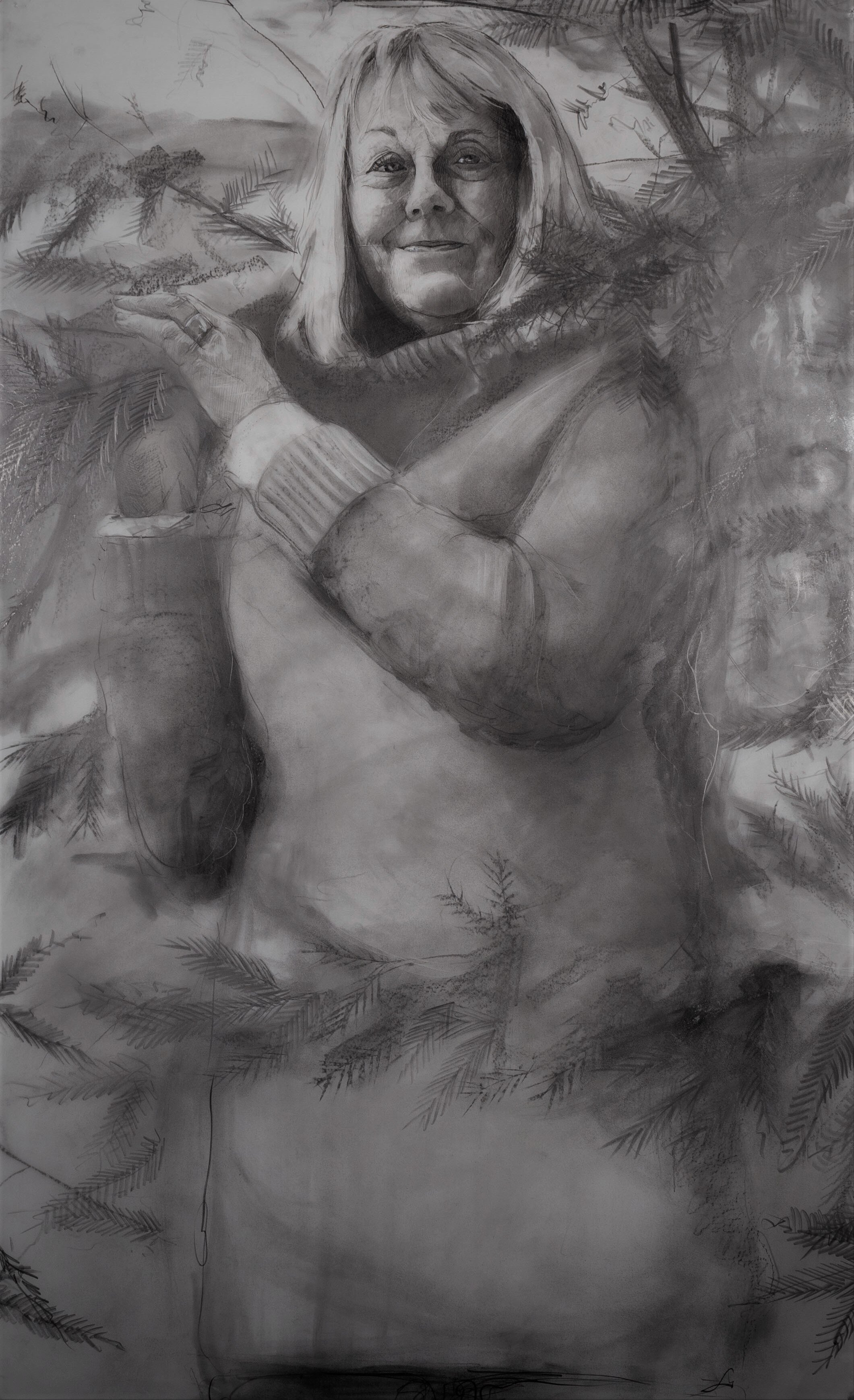 Cynthia
65x40 Graphite and Charcoal on Mylar