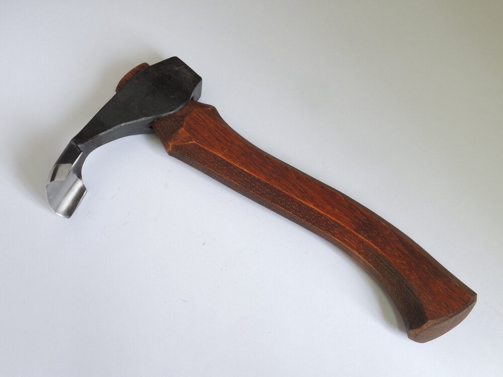 One-Handed Adze for Carving and Smoothing. Carbon Steel Head and Ash Handle