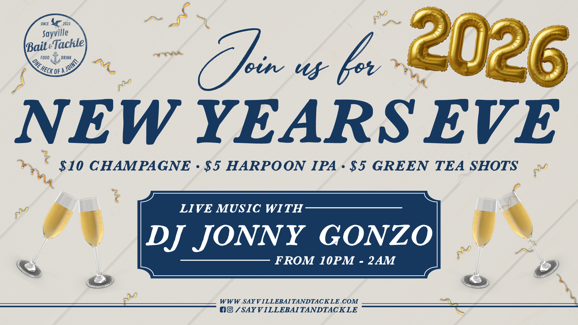NEW YEARS EVE- DJ Jonny Gonzo
