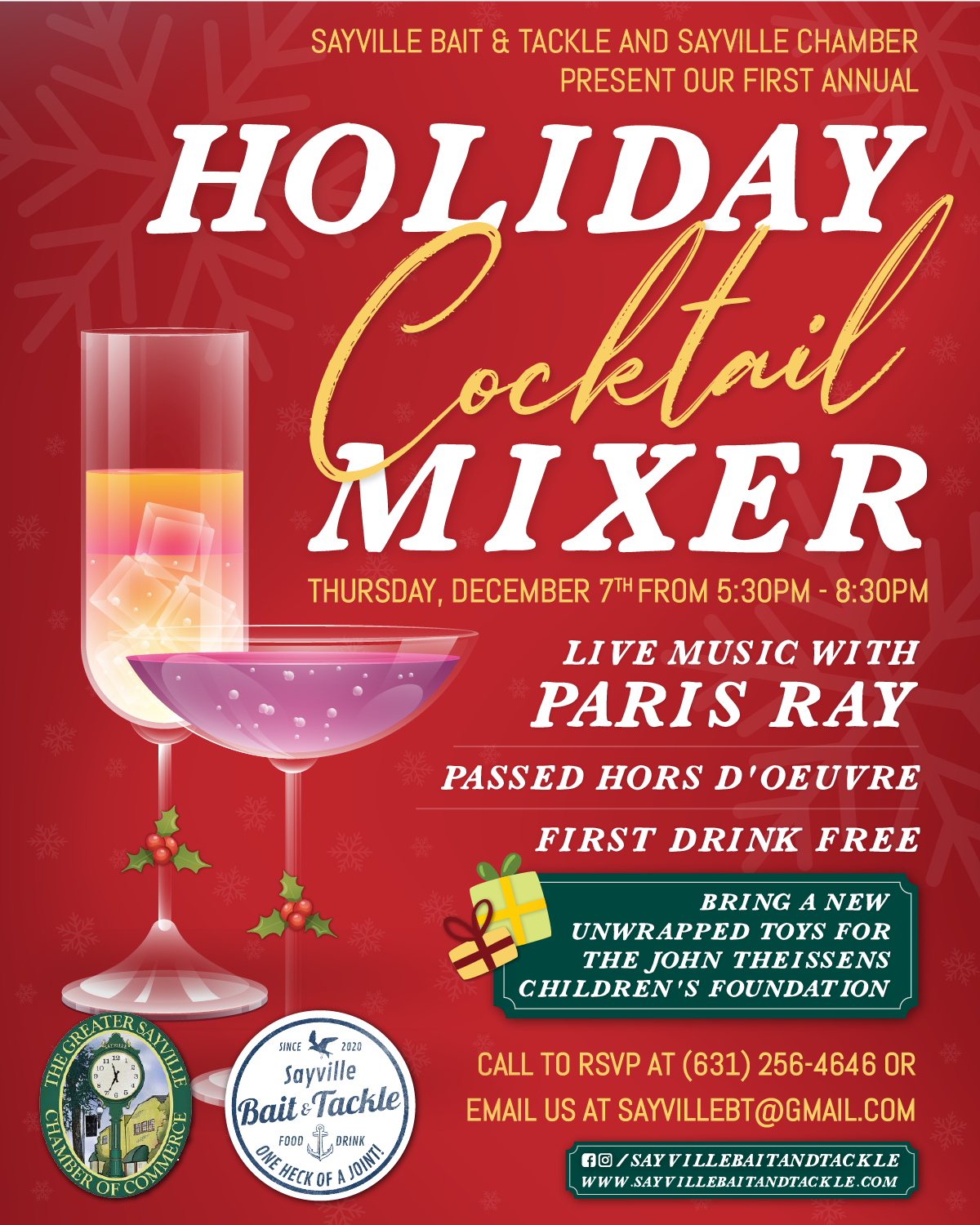 First Annual Holiday Cocktail Mixer — Sayville Bait & Tackle