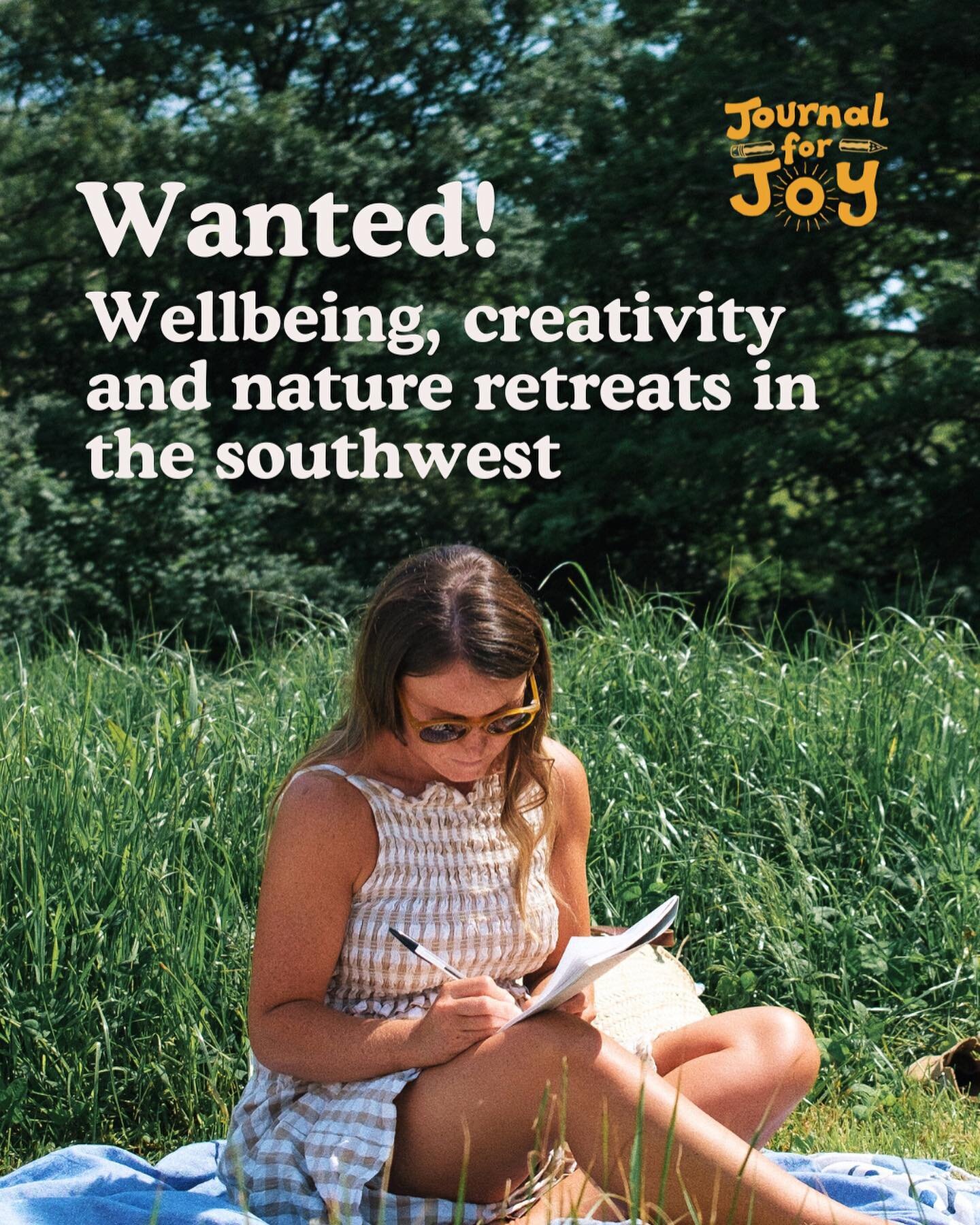 I&rsquo;m on the lookout for lovely retreats in the southwest where I can host joyful creative journaling workshops this summer 🙂✍️🌿✨Are you running an event with a focus on wellbeing, creativity or nature? And if so, are you seeking a smiley facil