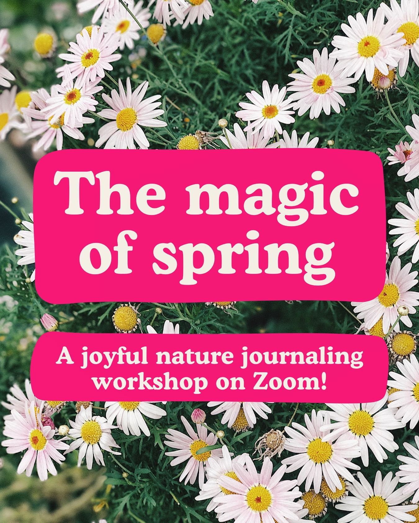 Join me tomorrow evening (17th April at 6.30pm) for two hours of guided creative journaling that&rsquo;ll help you find more joy, connection and mindfulness in nature at this magical time of year ☺️🌿🌸

Tickets are &pound;15. Click the link in my bi