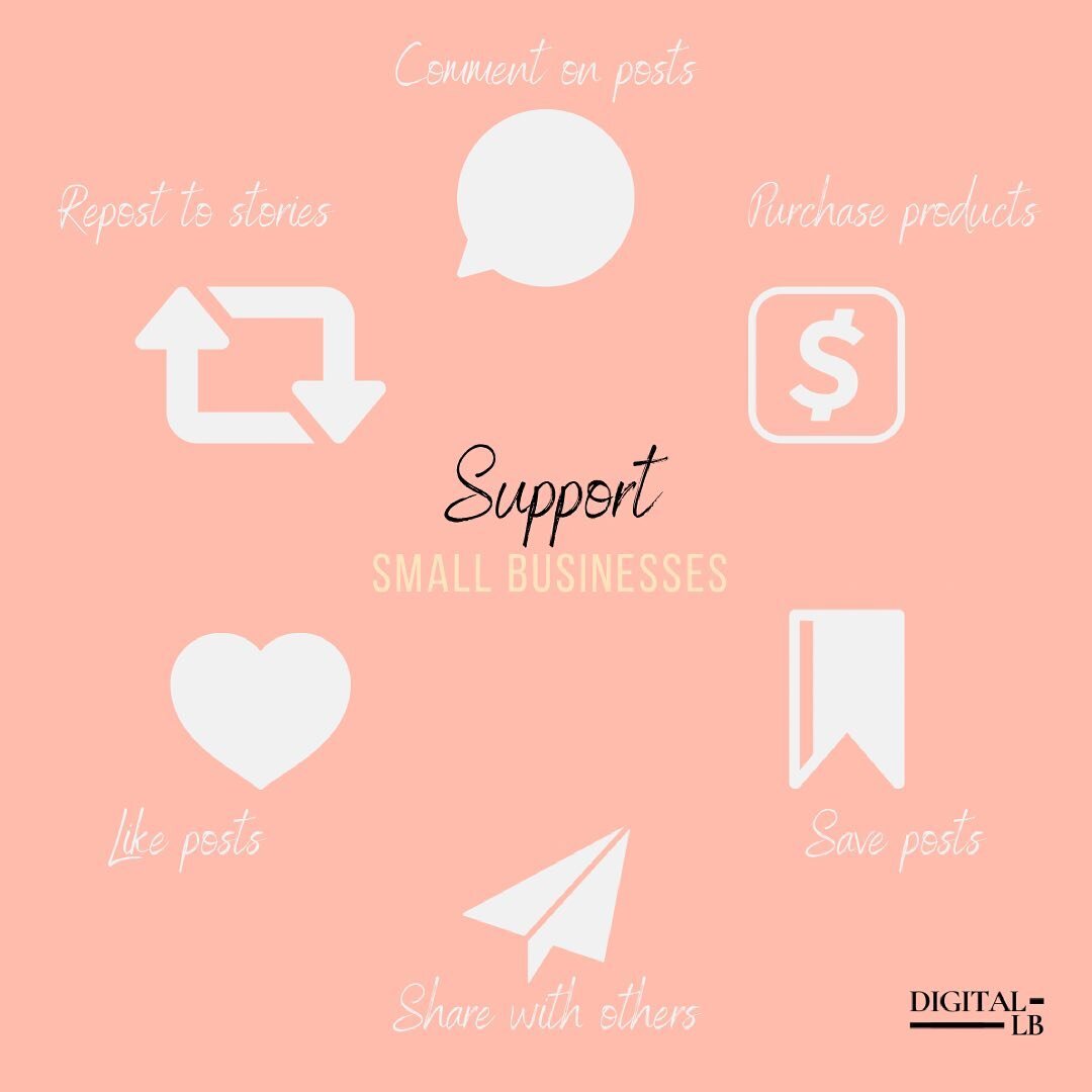Double tap if you 🤍 supporting small businesses!

Do you own a small business? Or know someone that does? Here&rsquo;s a reminder of small things we can do to support our friends 🤝

Tag a small business you love below! 

#smallbusiness #smallbusine