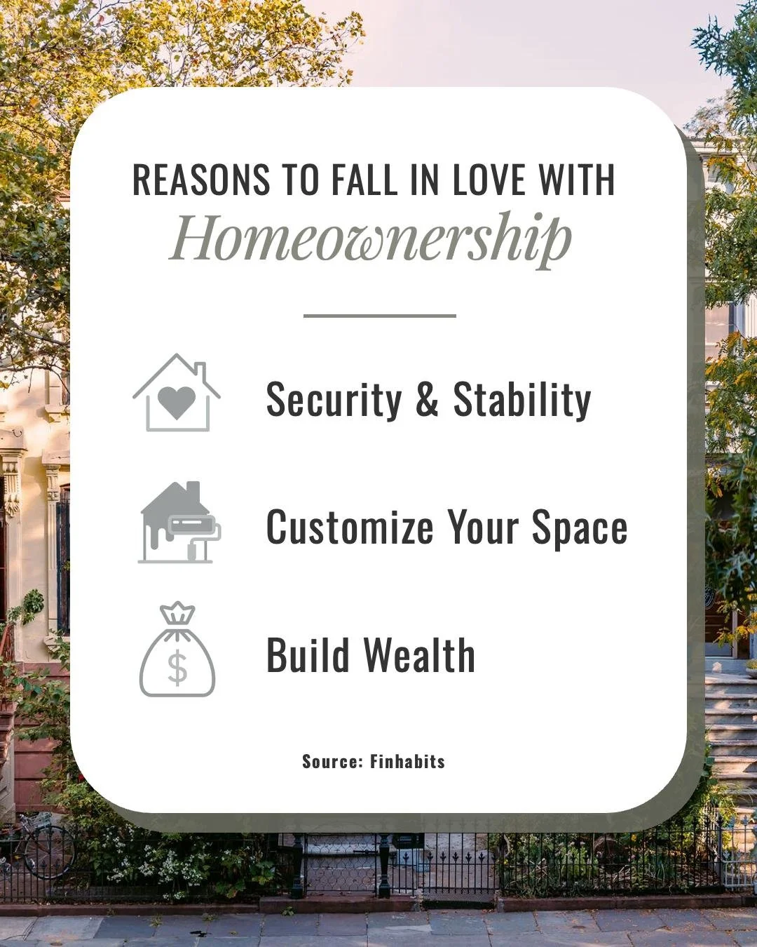 Renting isn&rsquo;t bad . . . but some relationships are meant to be temporary.

For a lot of people, there comes a point when flexibility starts feeling like uncertainty, and they want something more committed, more stable.

If that sounds like you,